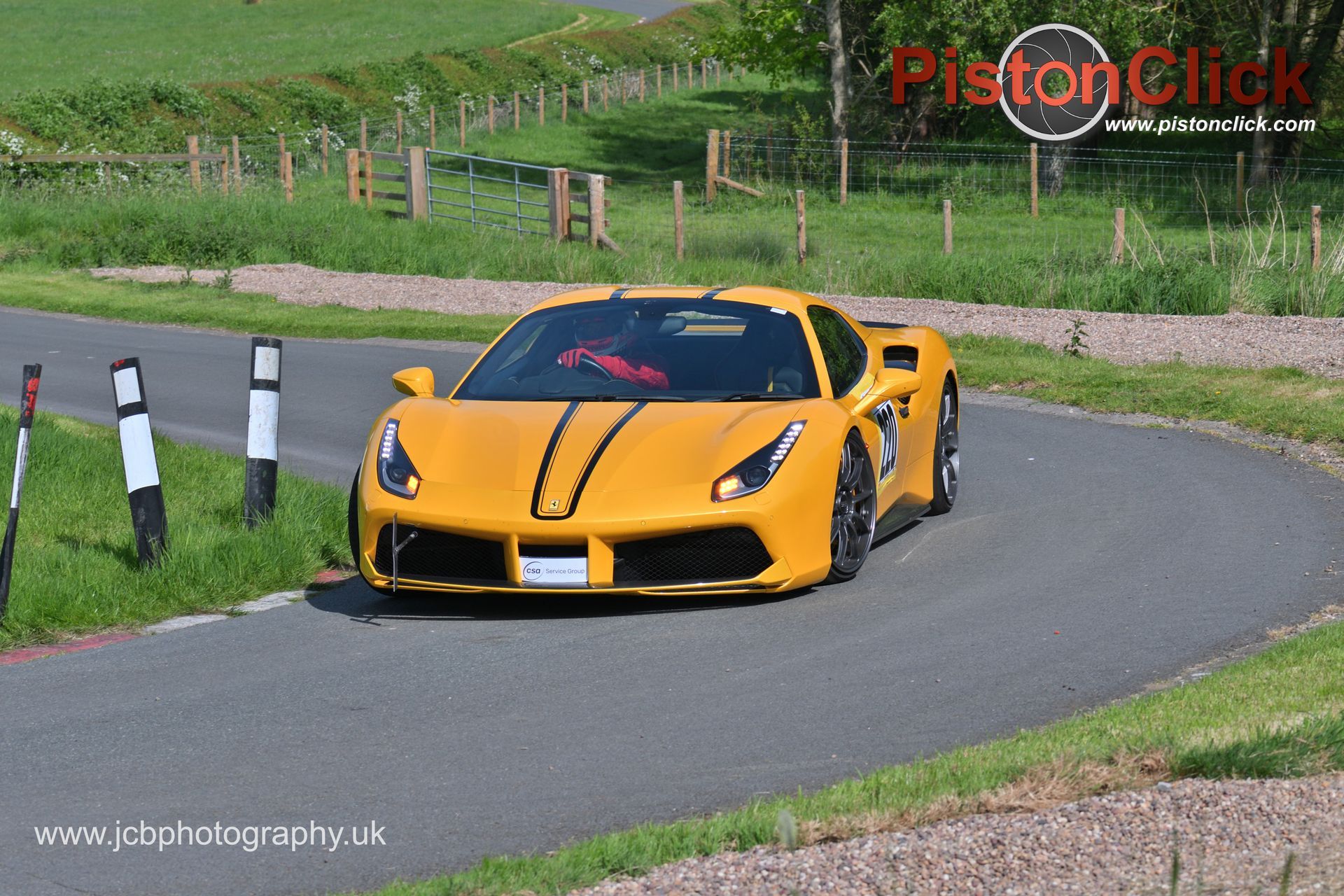 David Snelson driving a Ferrari 488 Spider