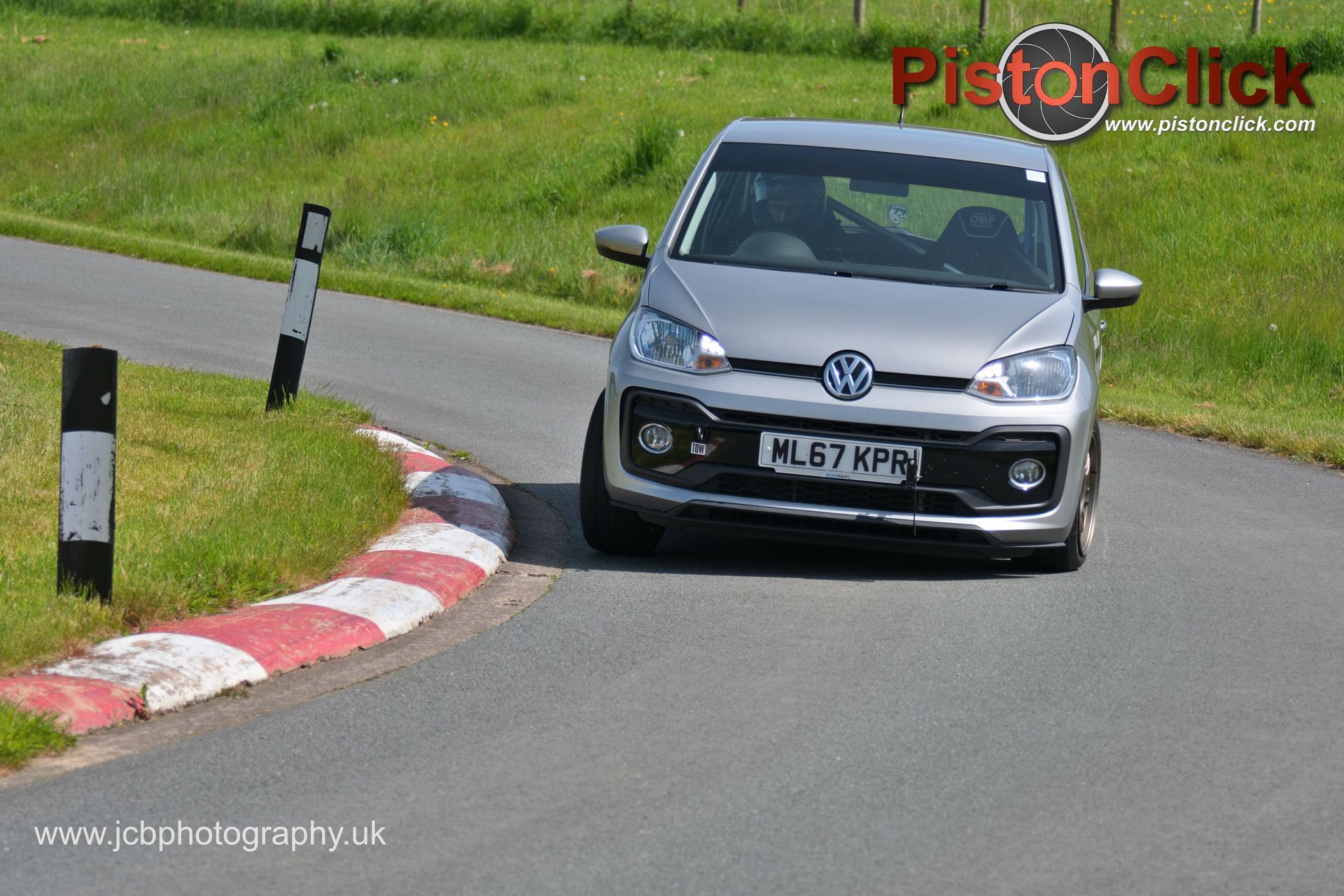 Adam Riley driving the VW UP setting a new class record at Harewood
