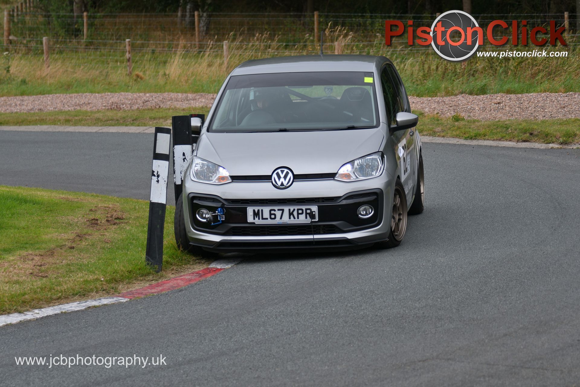 Adam Riley driving the VW UP