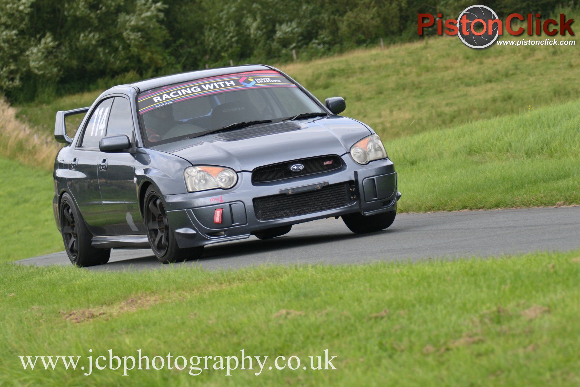 Chris Berrisford driving his Subaru Impreza