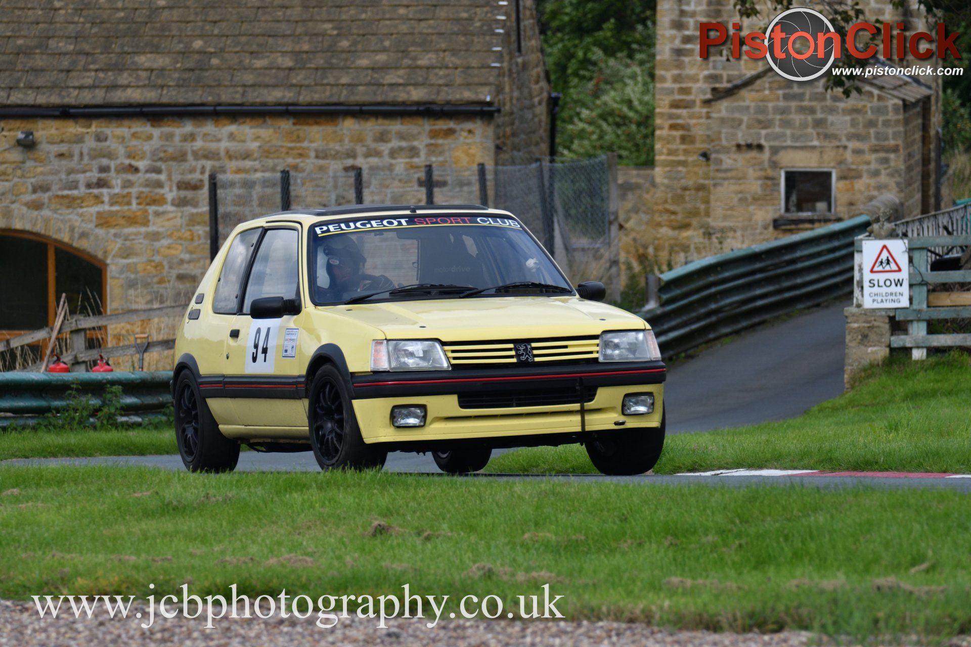 Liam Booth driving his Peugeot 205 Gti