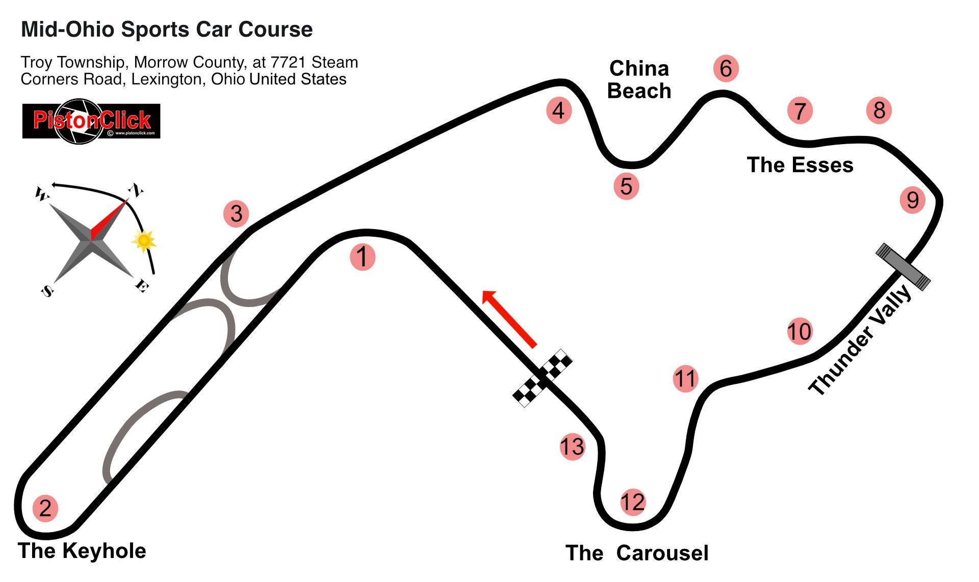 Mid-Ohio sports car course map