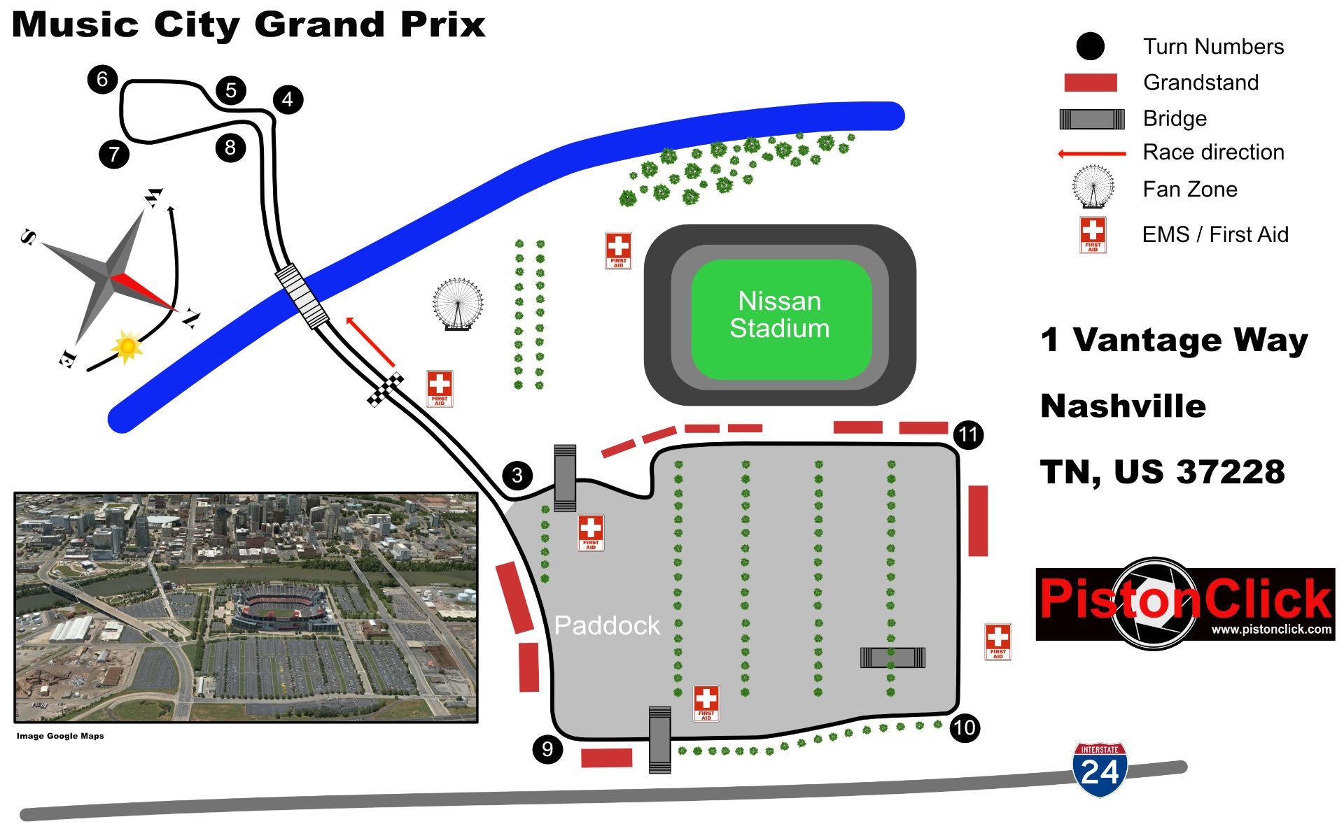 Music City Gran Prix Map