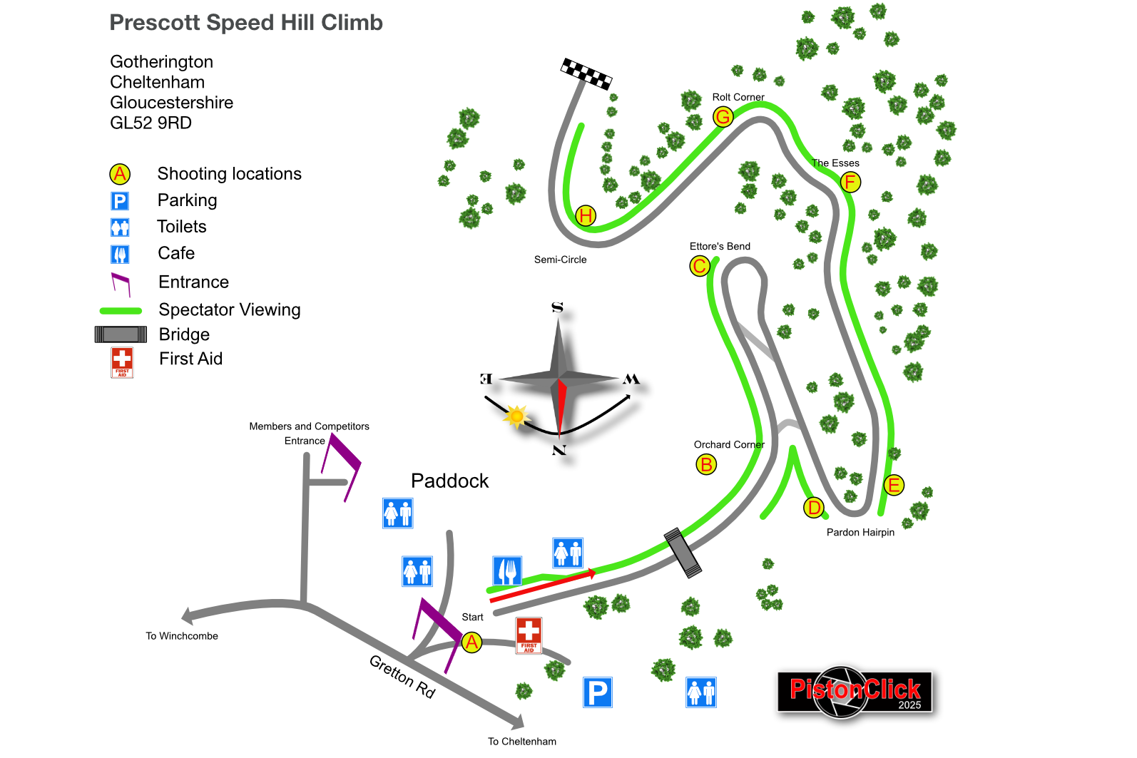 Prescott Hilllclimb map