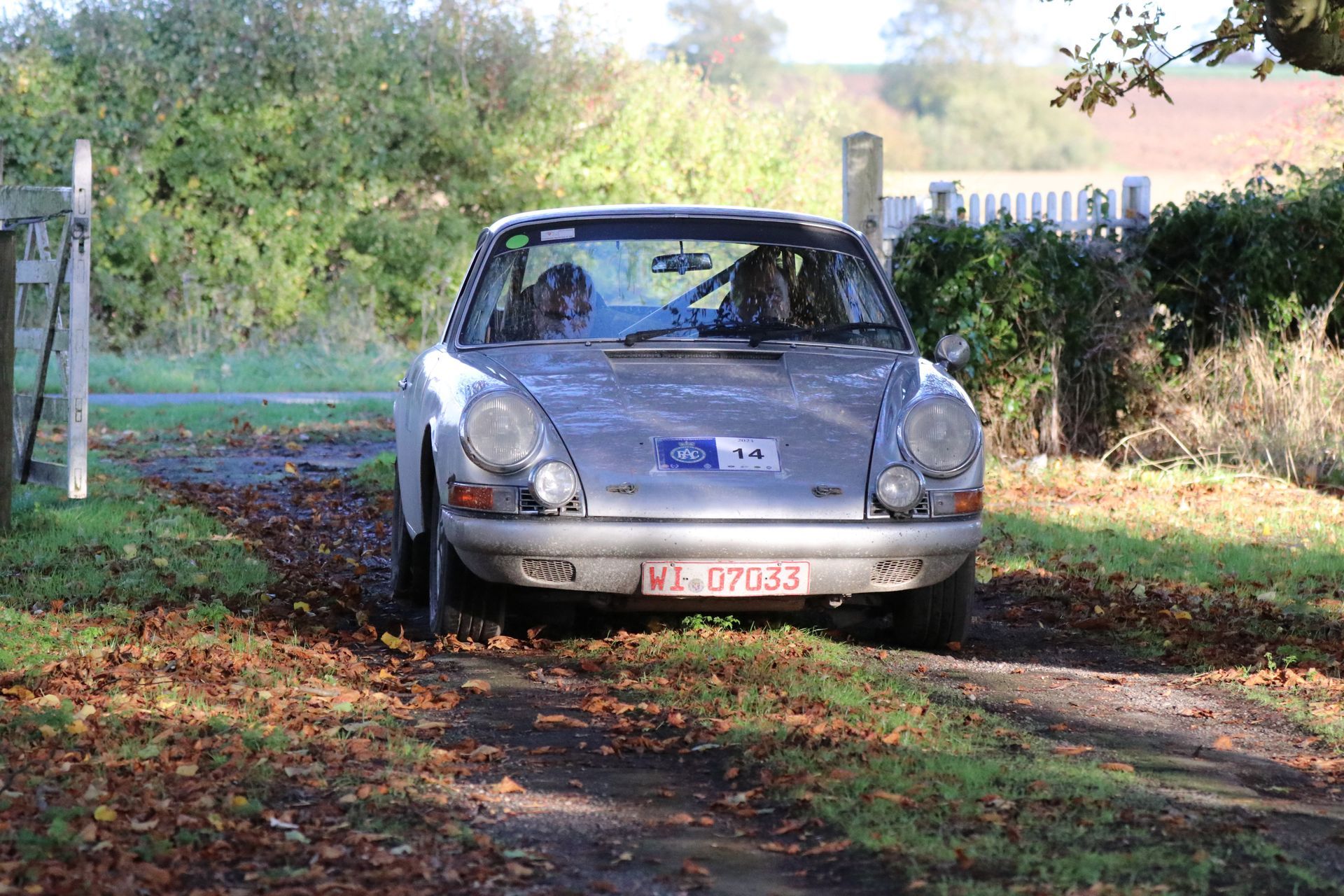 classic rally car competing in the RAC Rally of the Tests