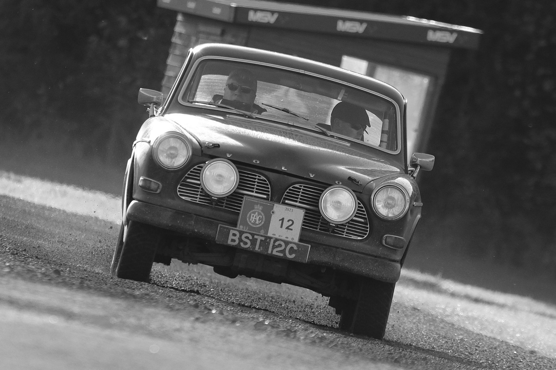 Volvo classic rally car competing in the RAC Rally of the Tests