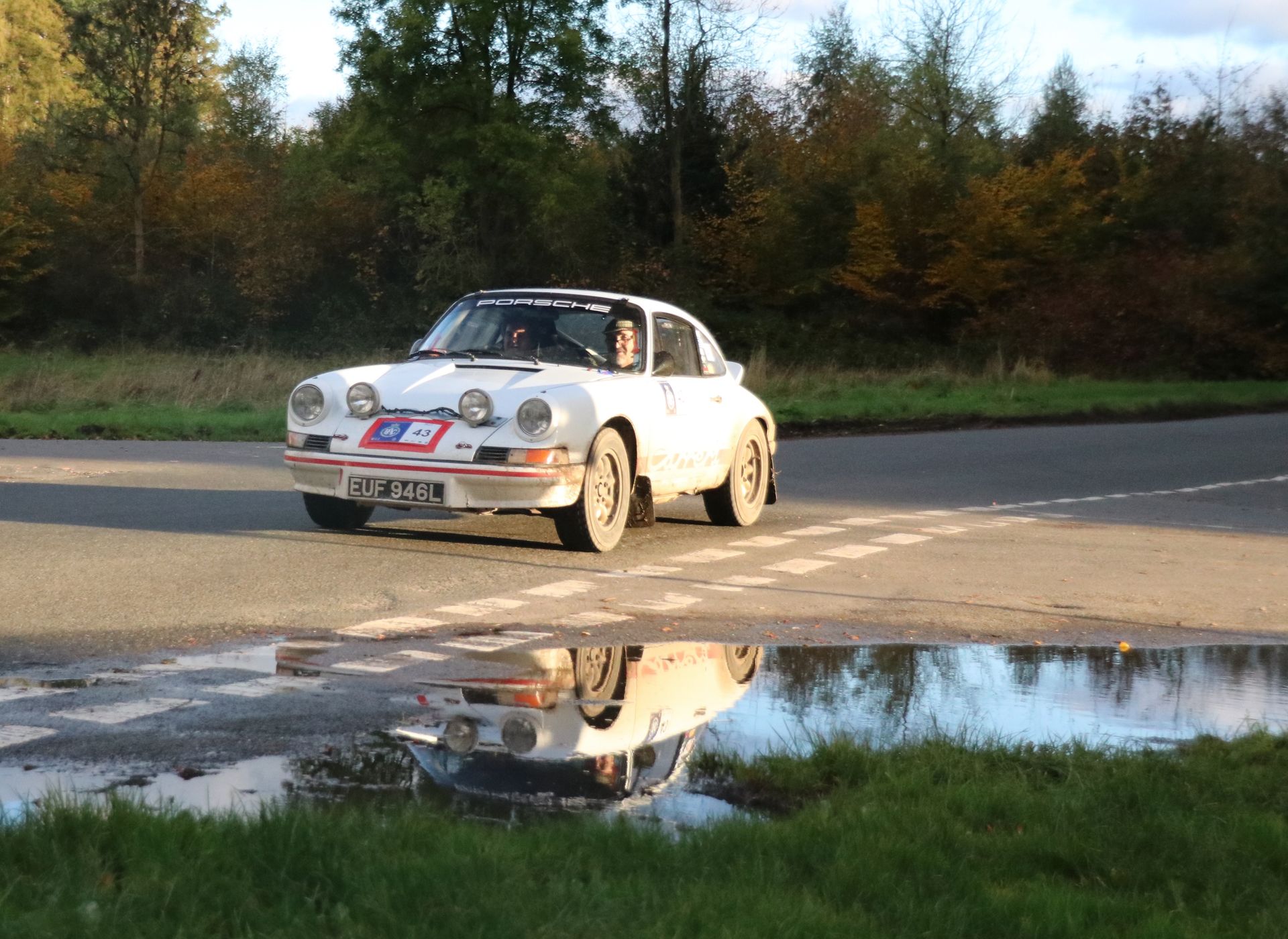 classic rally car competing in the RAC Rally of the Tests