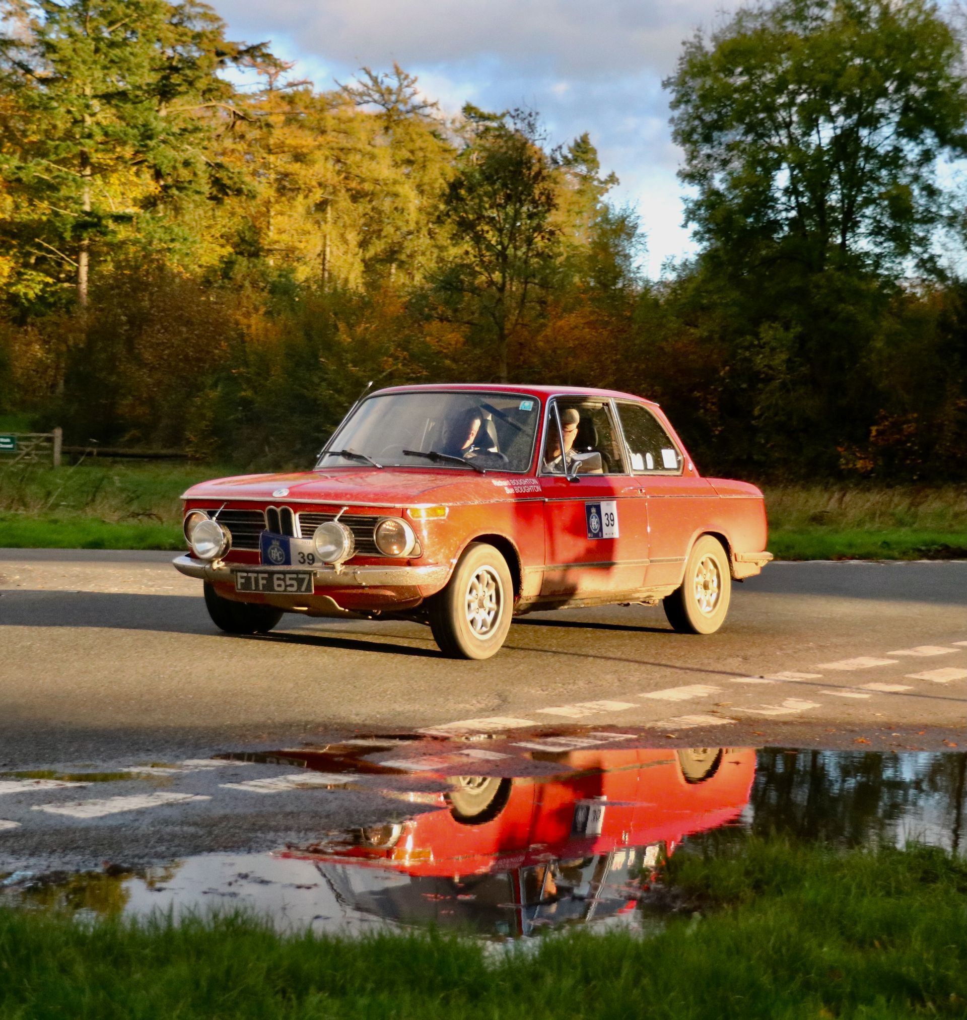 Alfa classic rally car competing in the RAC Rally of the Tests