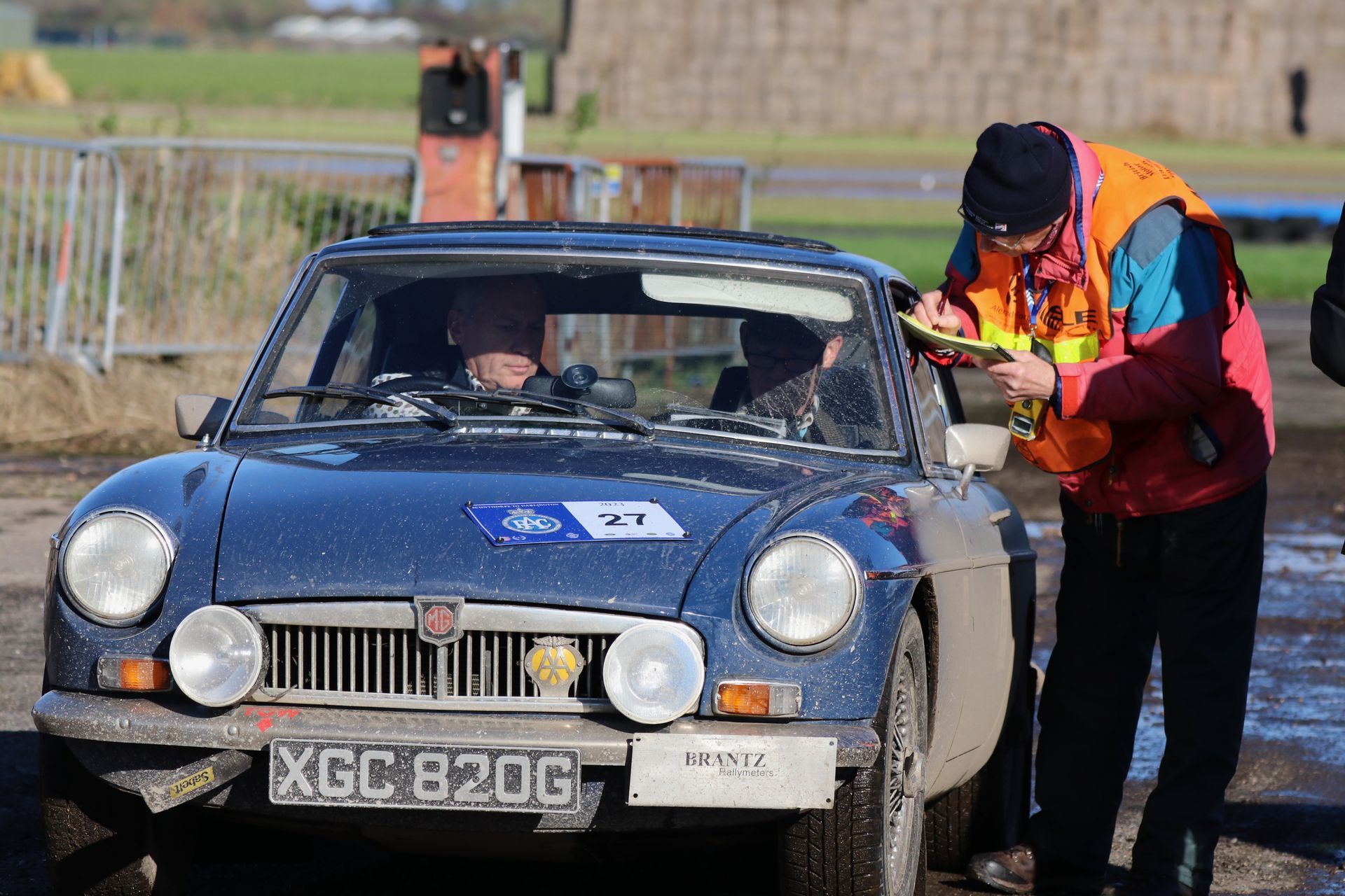 MG classic rally car competing in the RAC Rally of the Tests