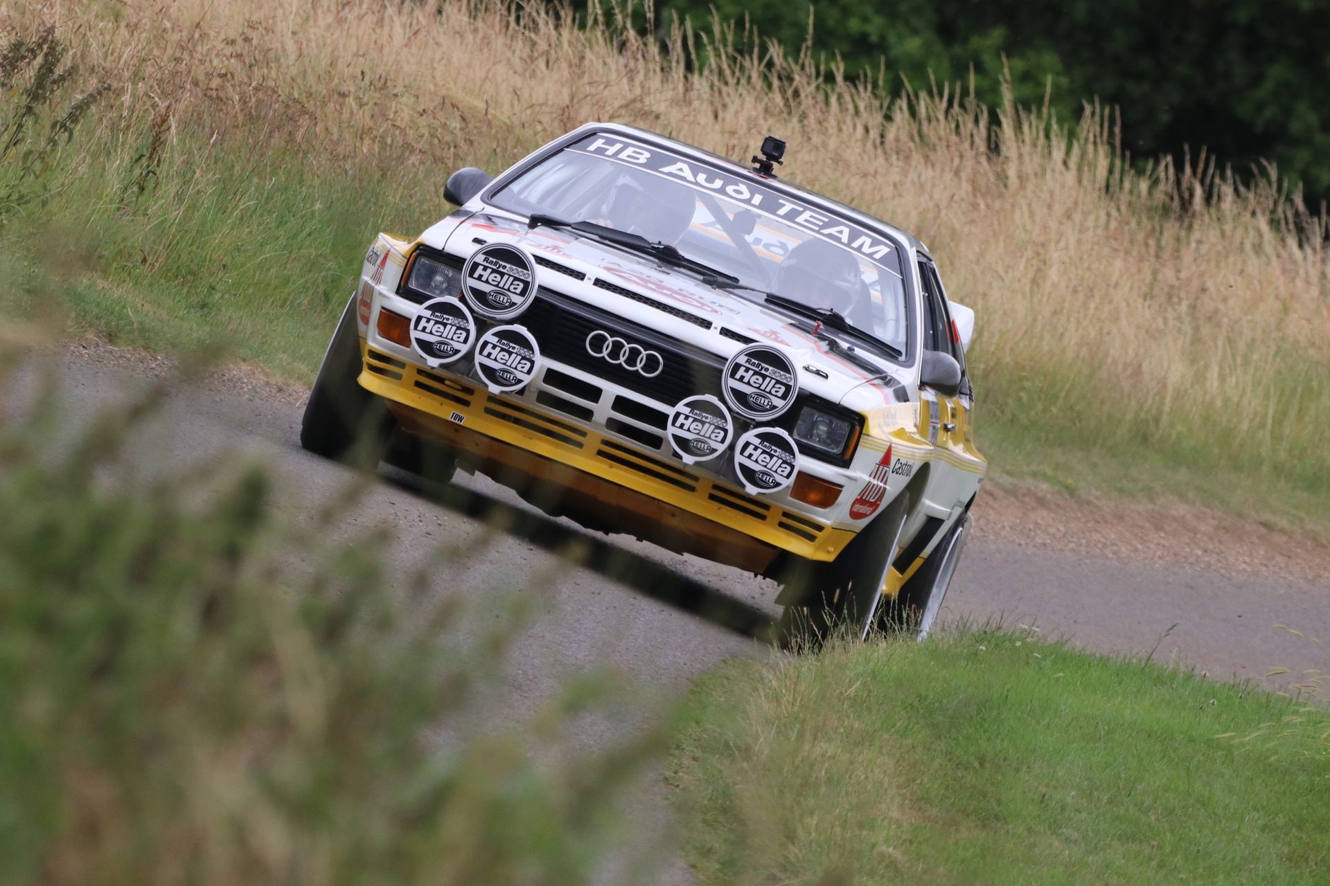 Audi Quattro A2 rallying at the Revesby Lombard Rally Festival