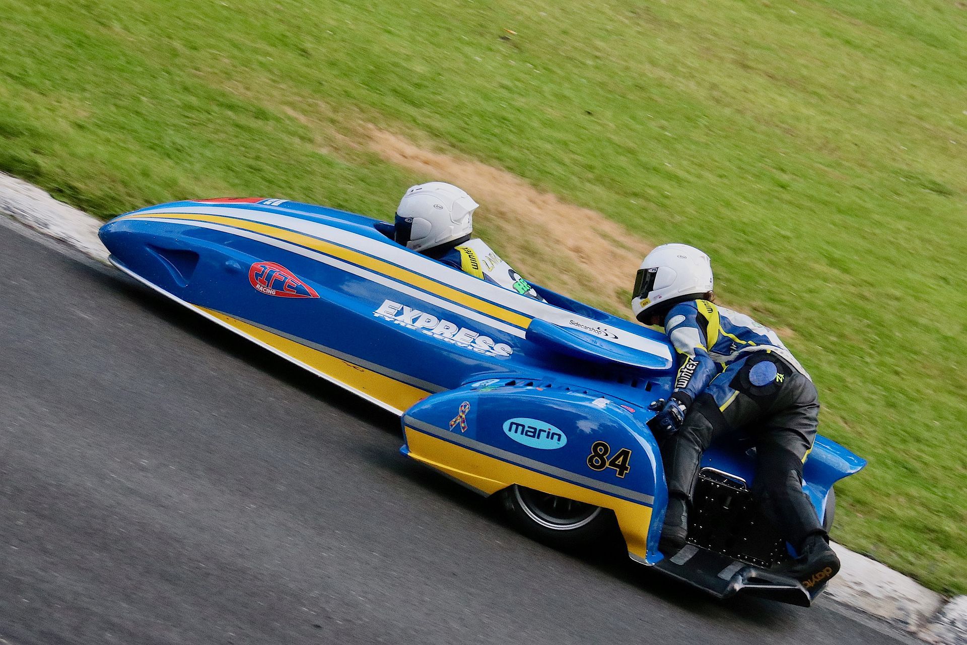 The Laidlows, Sam and Jack  at the 2024 International Sidecar Revival Cadwell Park
