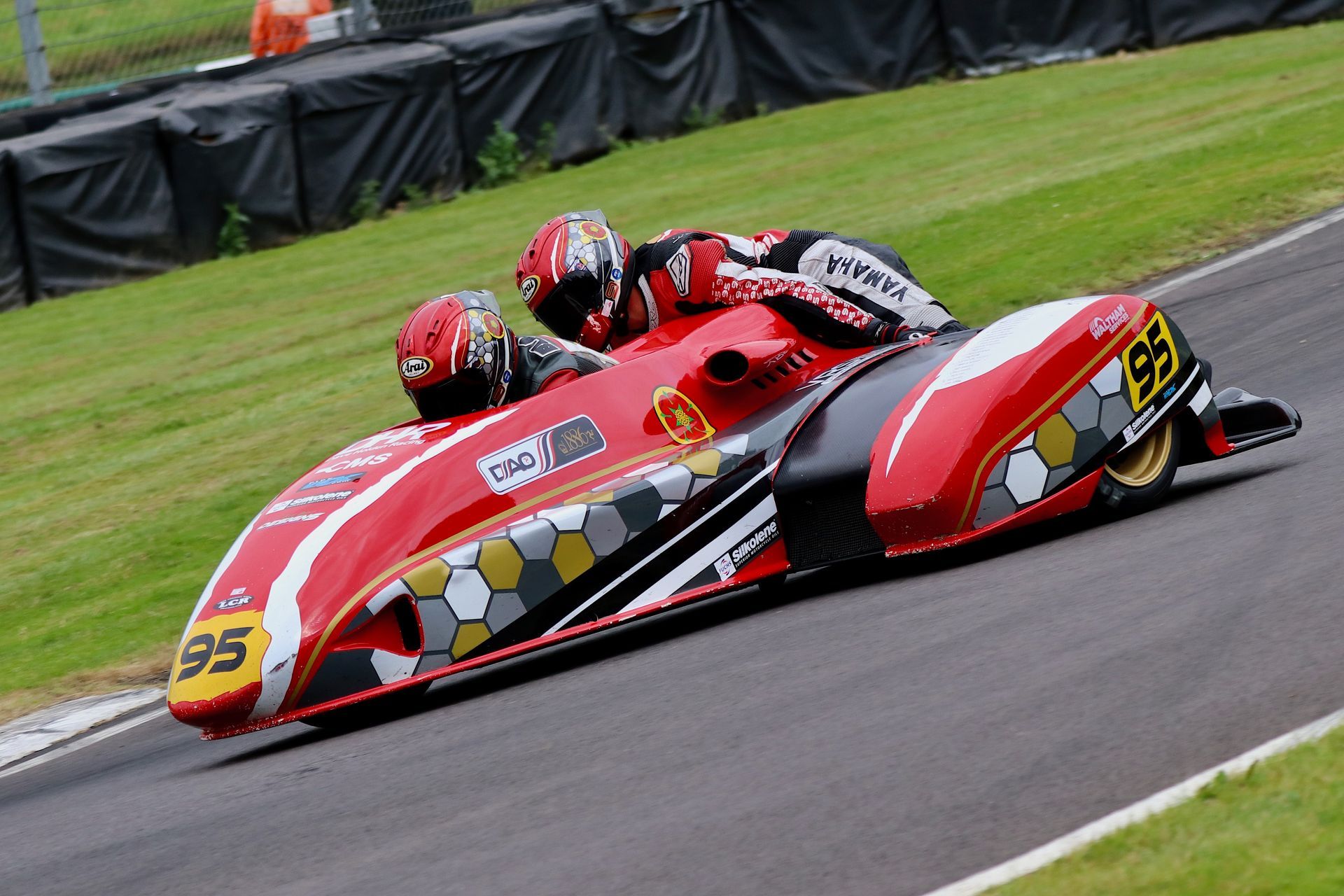 Lewis Blackstock and Paddy Rosney at the 2024 International Sidecar Revival Cadwell Park