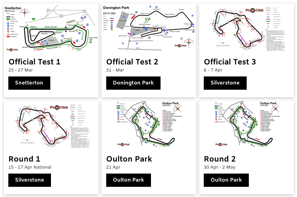 All of the BSB test days and rounds 2022