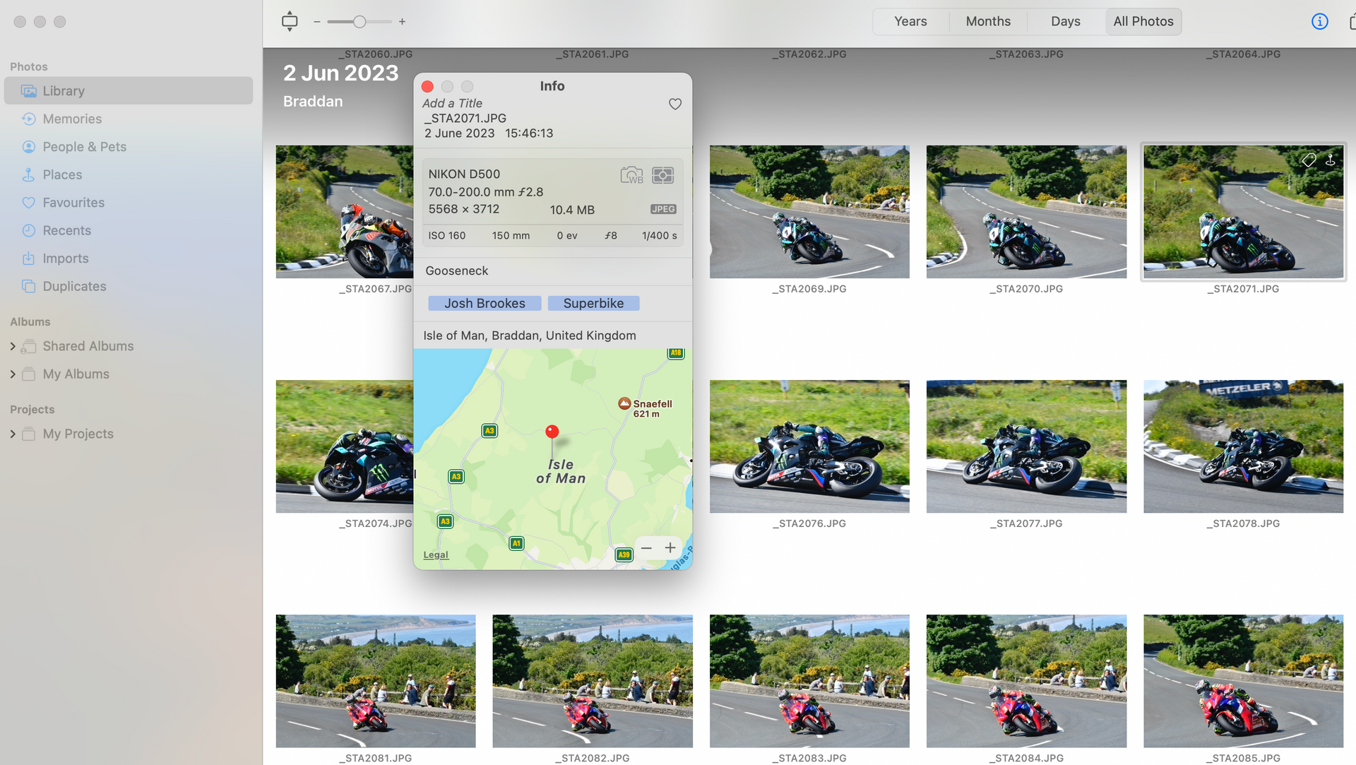 DAM apple photos meta data