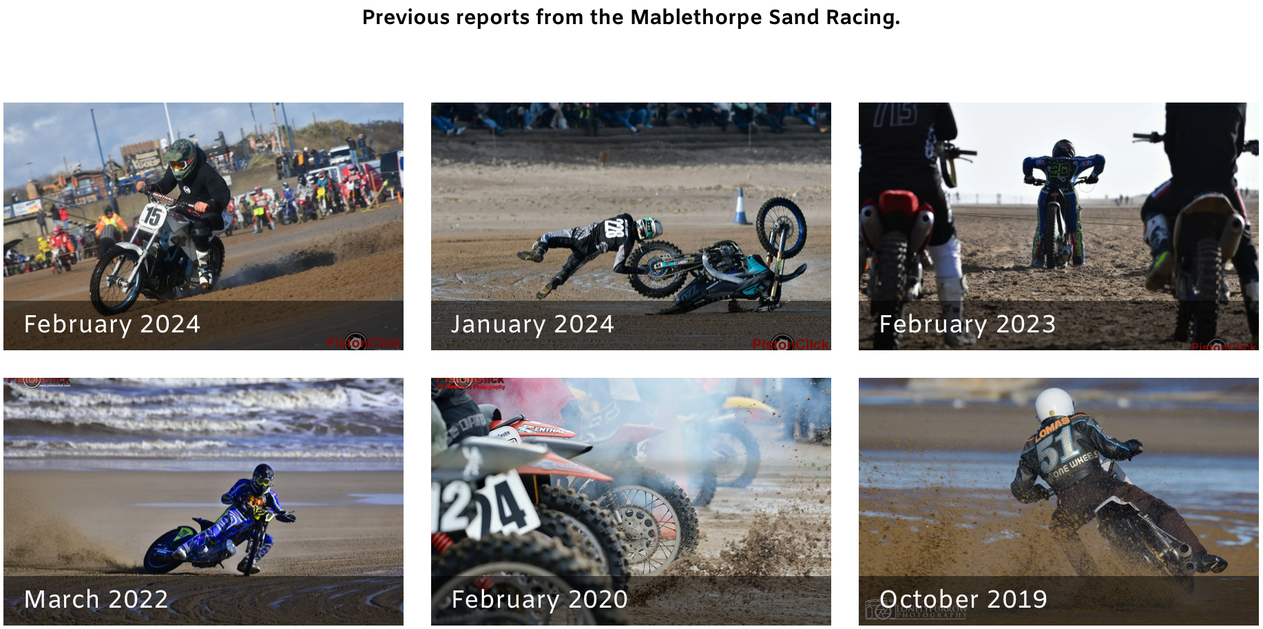 PistonClick mablethorpe beach racing Reports 