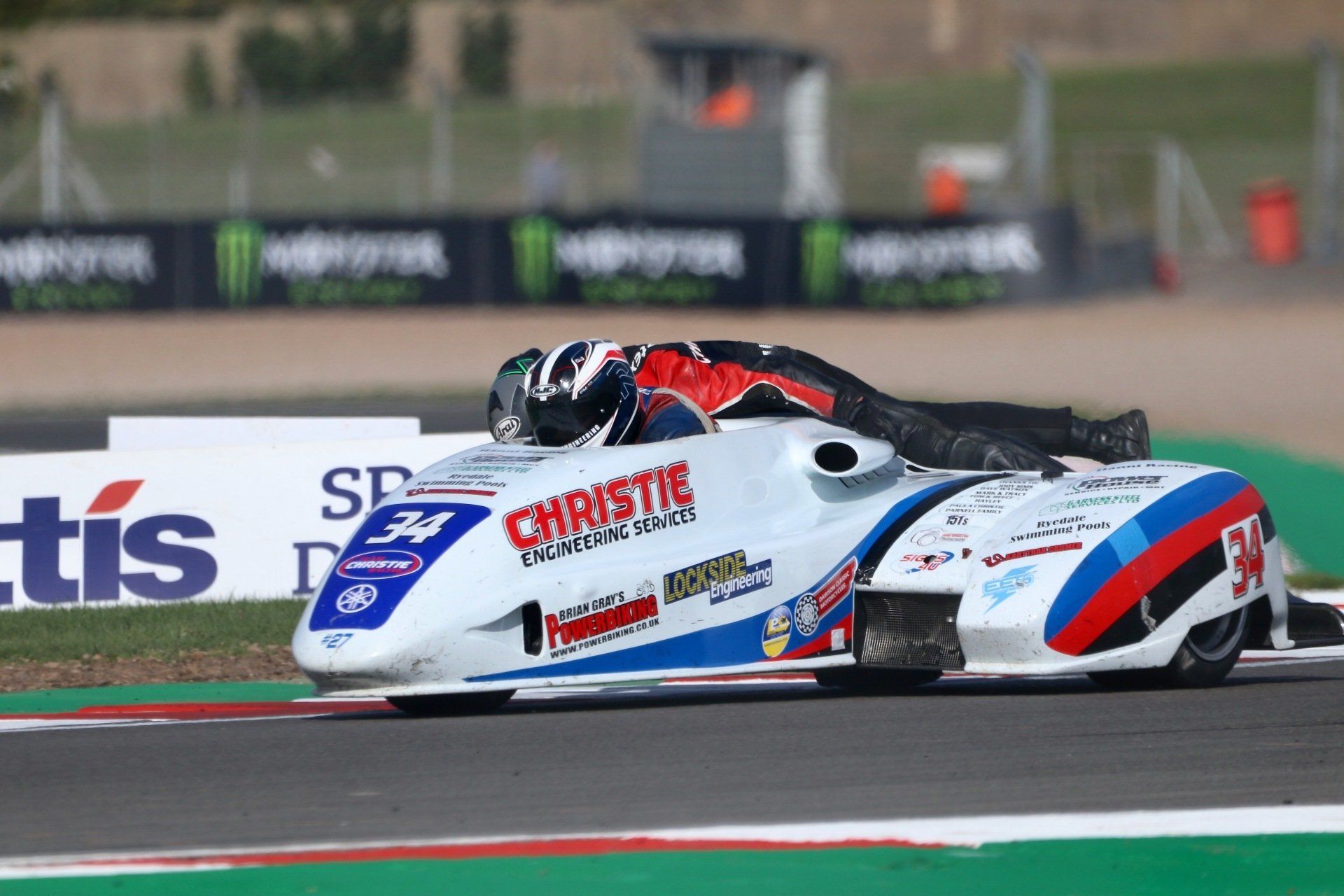 Christie brothers at the Molson Group British Sidecar Championship Rounds 16 & 17 at Donington Park