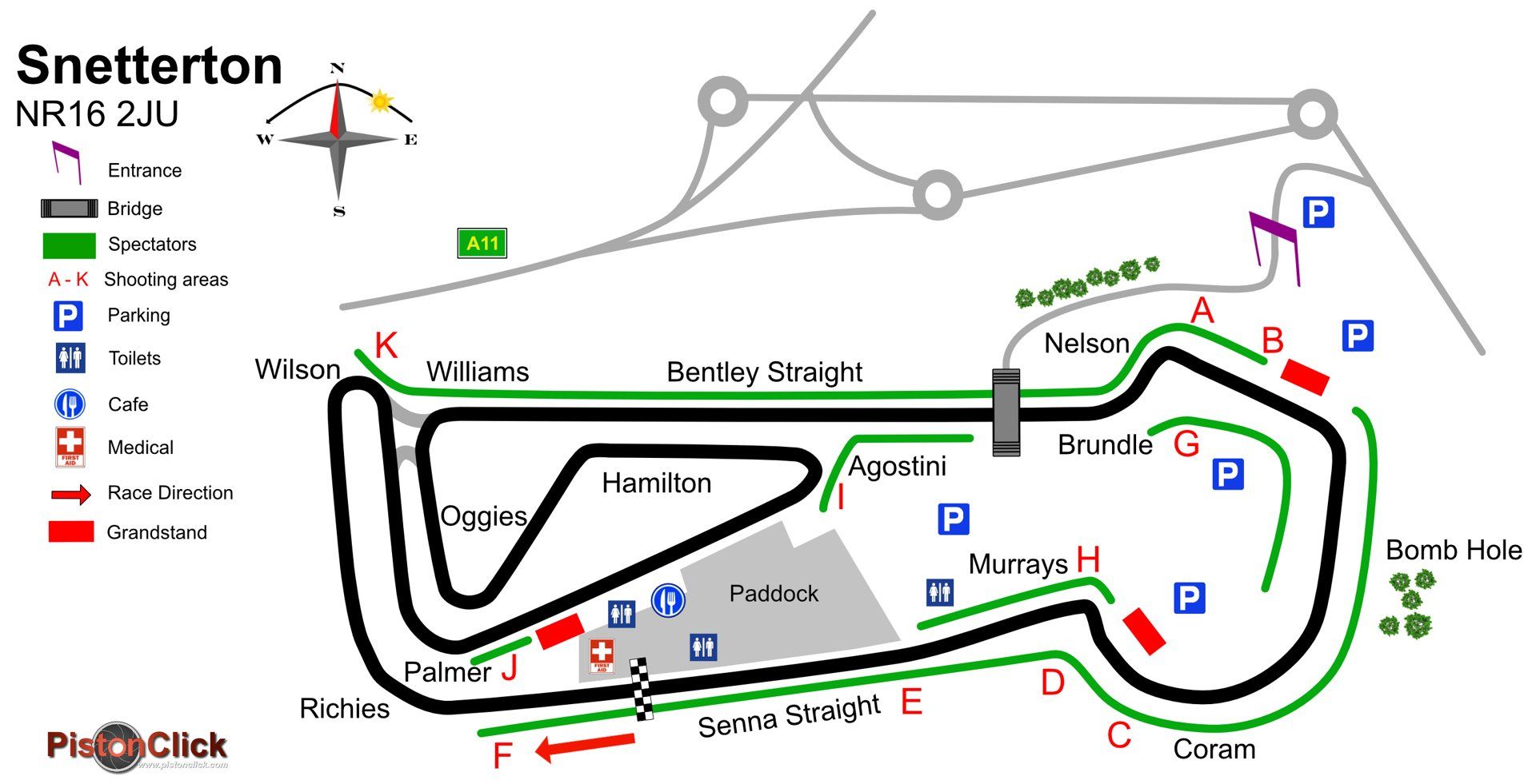 Snetterton photography map