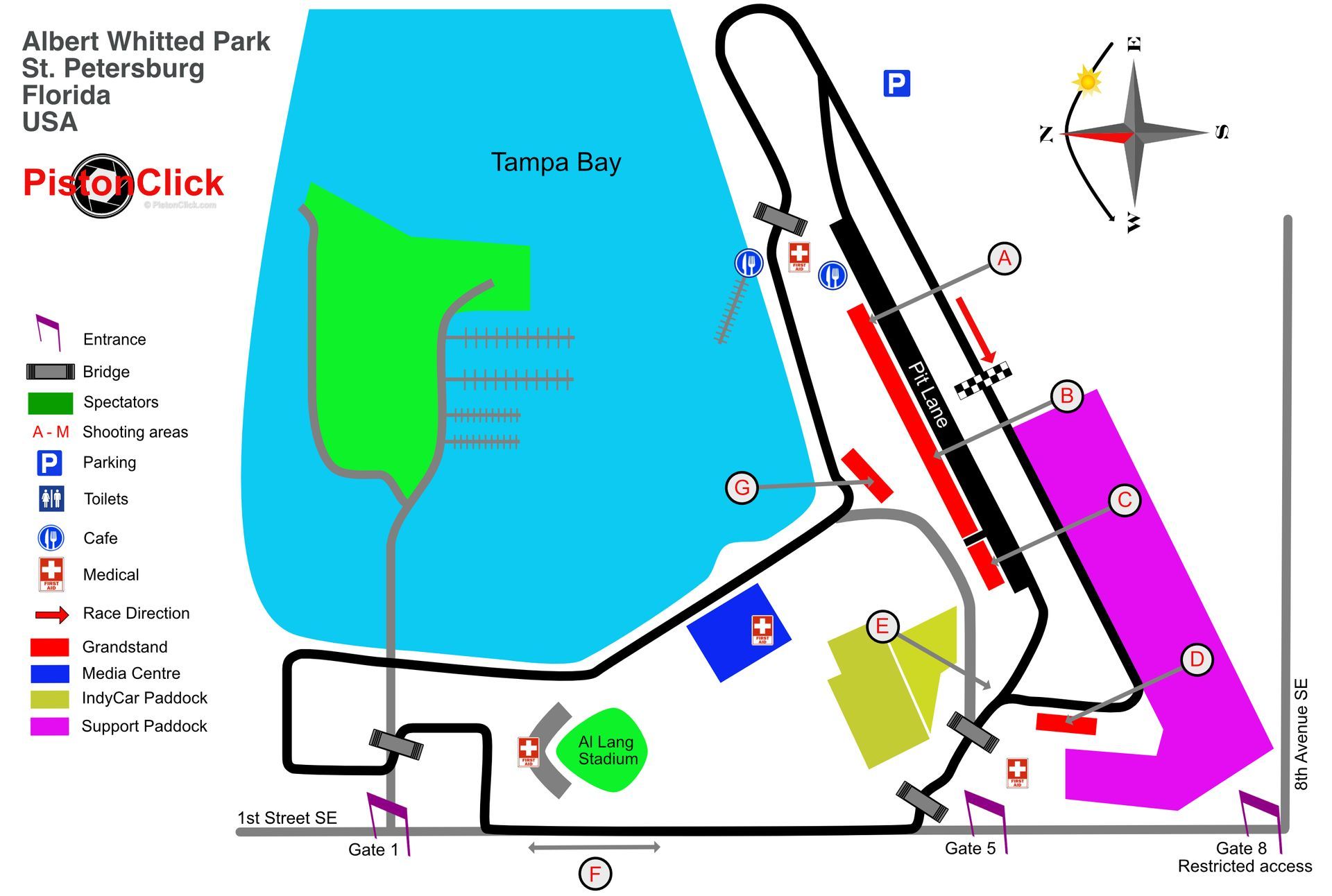 St. Petersburg Indy Gran Prix map