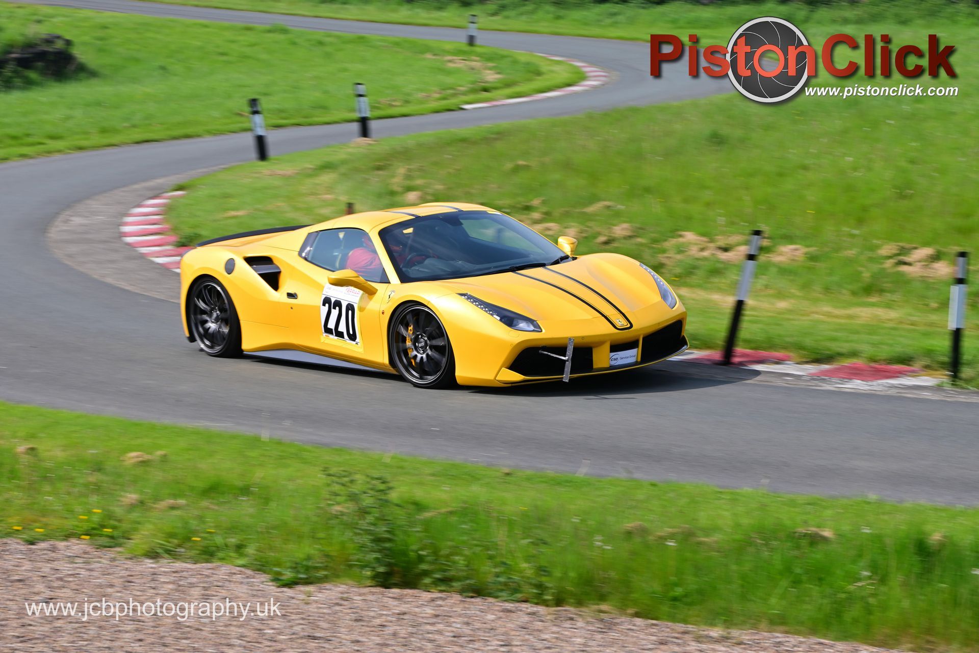 David Snelson driving a Ferrari 488 Spider