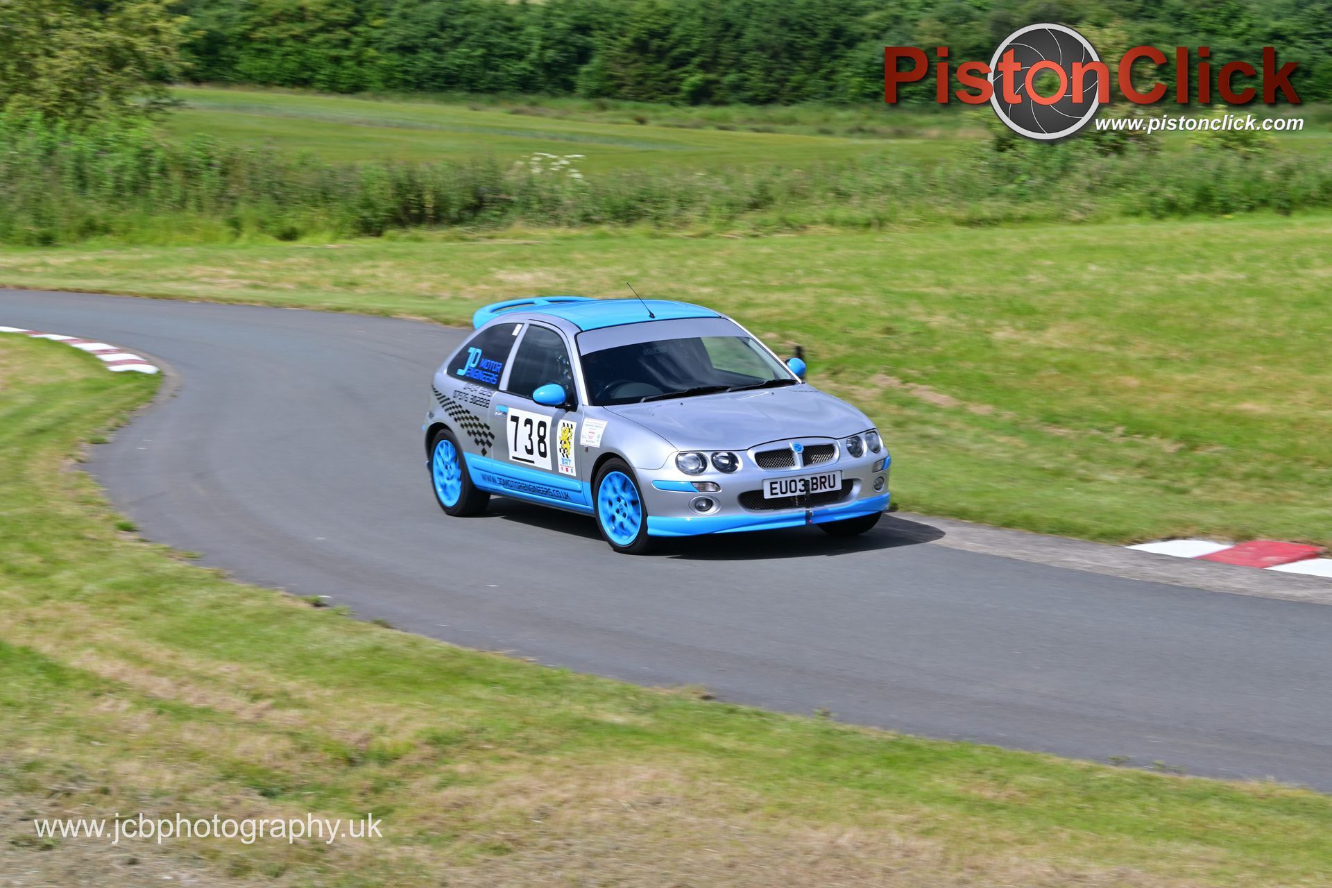 Euan Bruce and his MG ZR competing in hill climbs as a 14 year old young racer