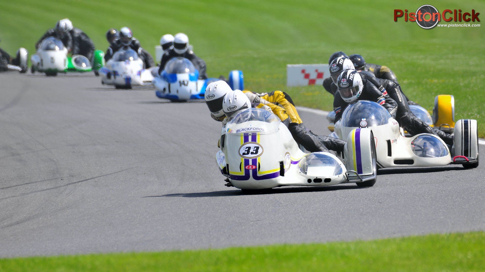 Sidecar Classic Motorcycle Racing Cadwell Park
