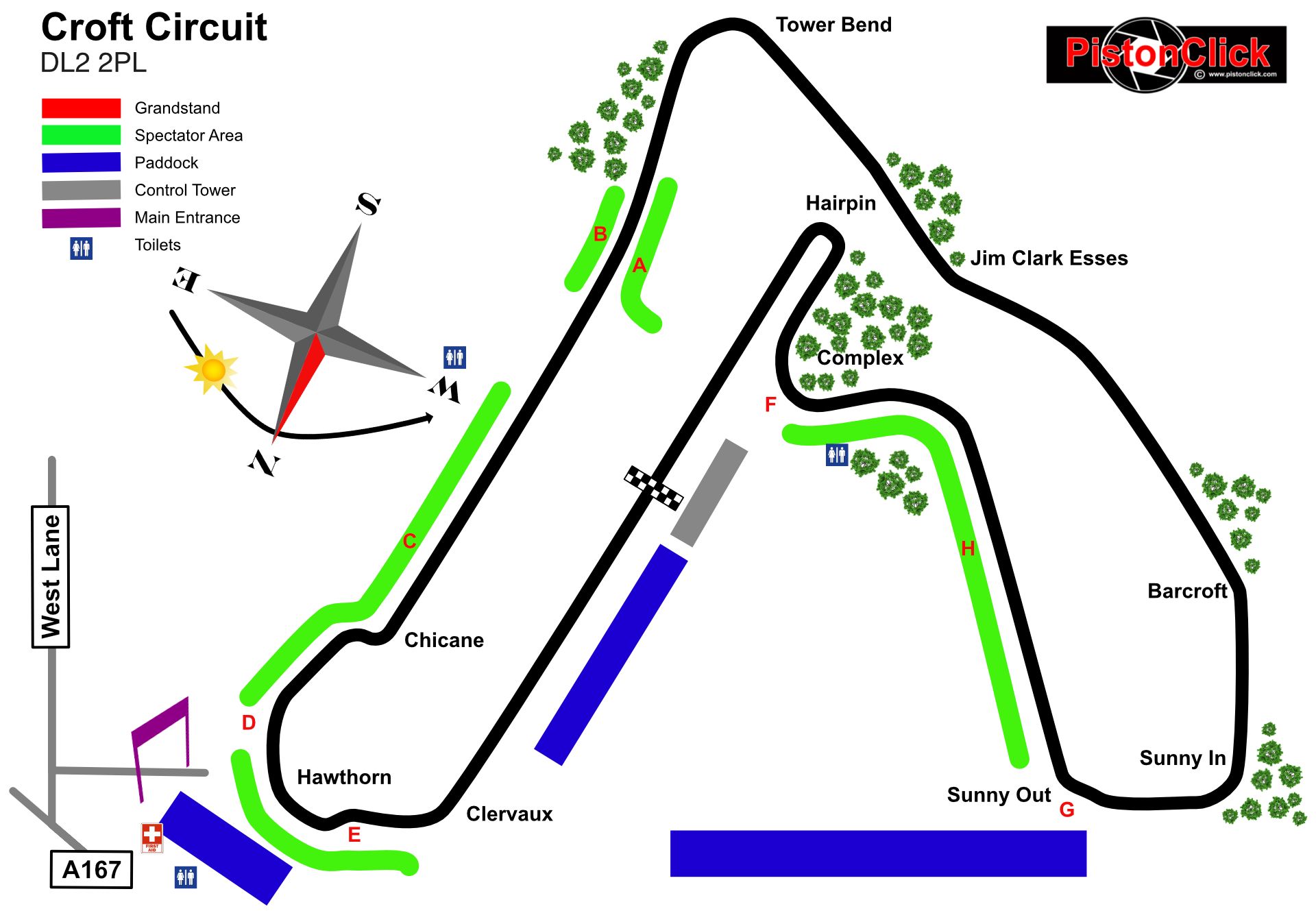 Where to take photos at Croft map