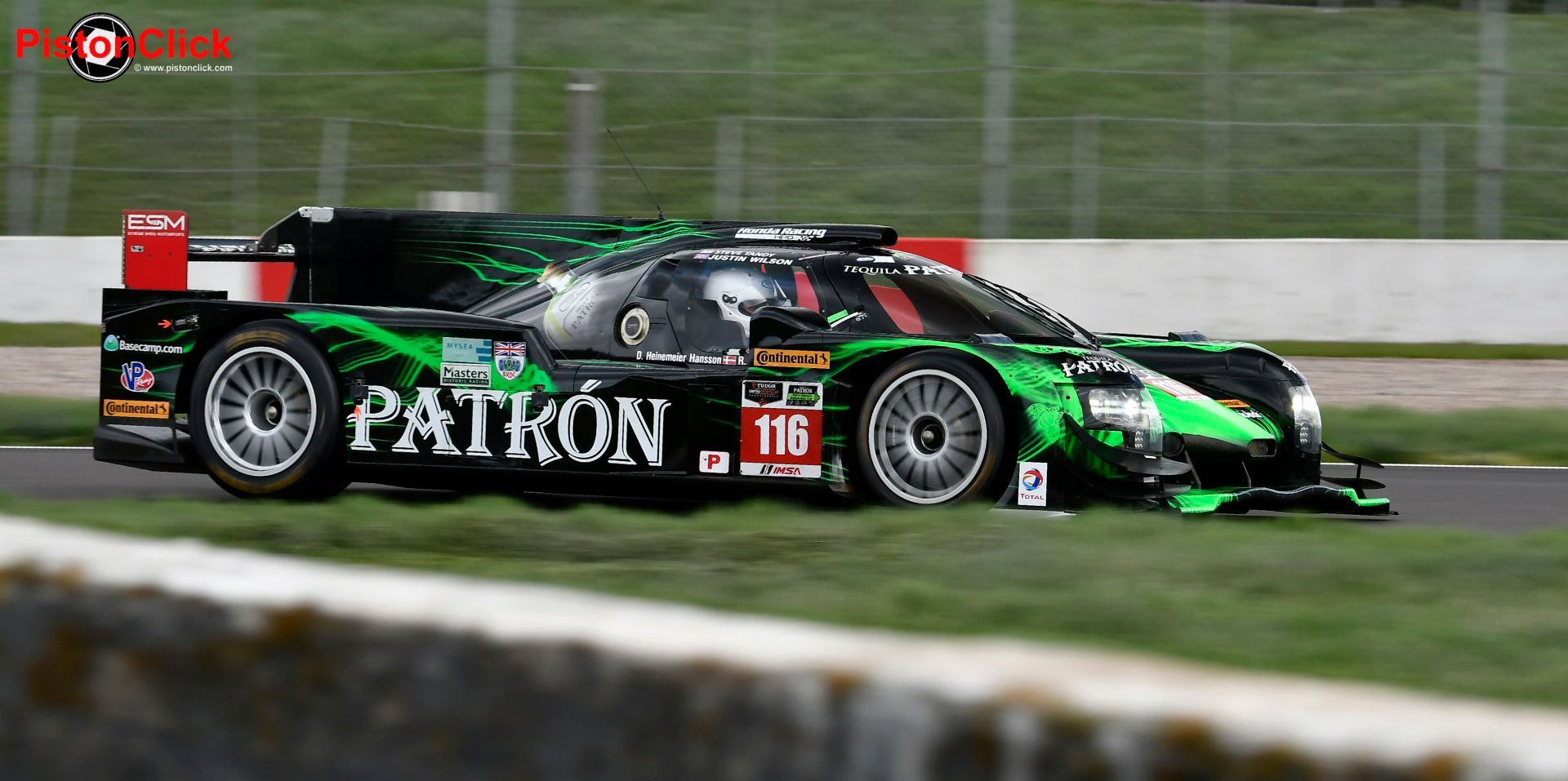 LMP3 prototype at the endurance legends historic masters racing test day at donington park.