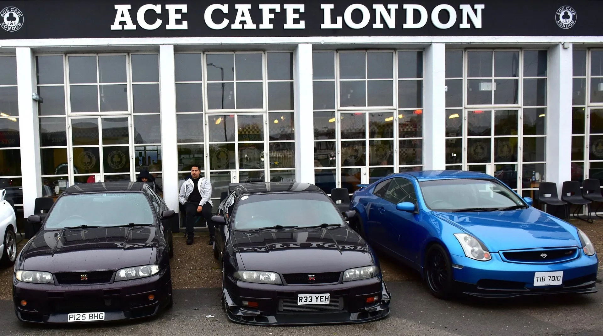 The GTR Owners Club at the ACE Cafe London