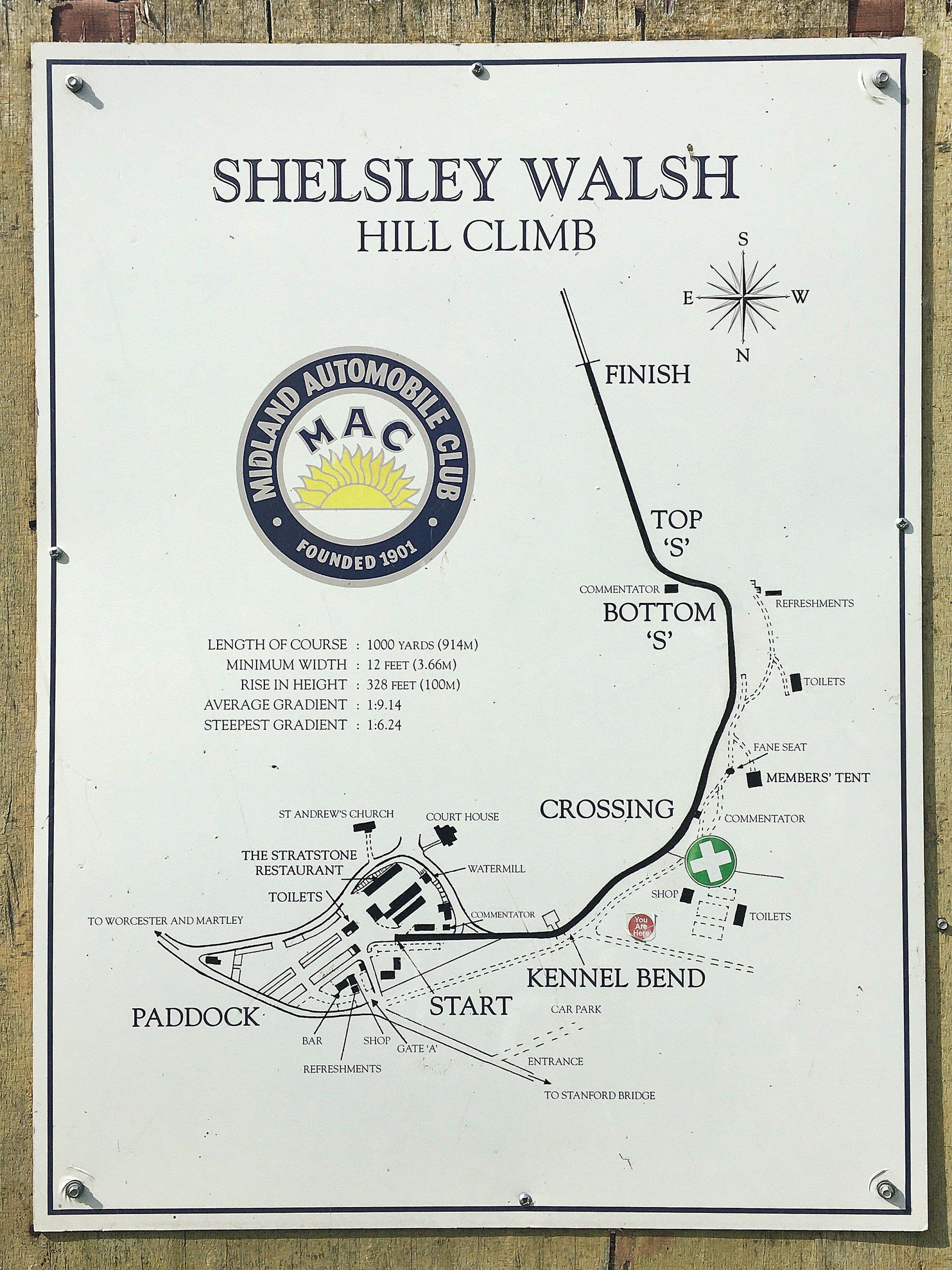 Shelsley Walsh map