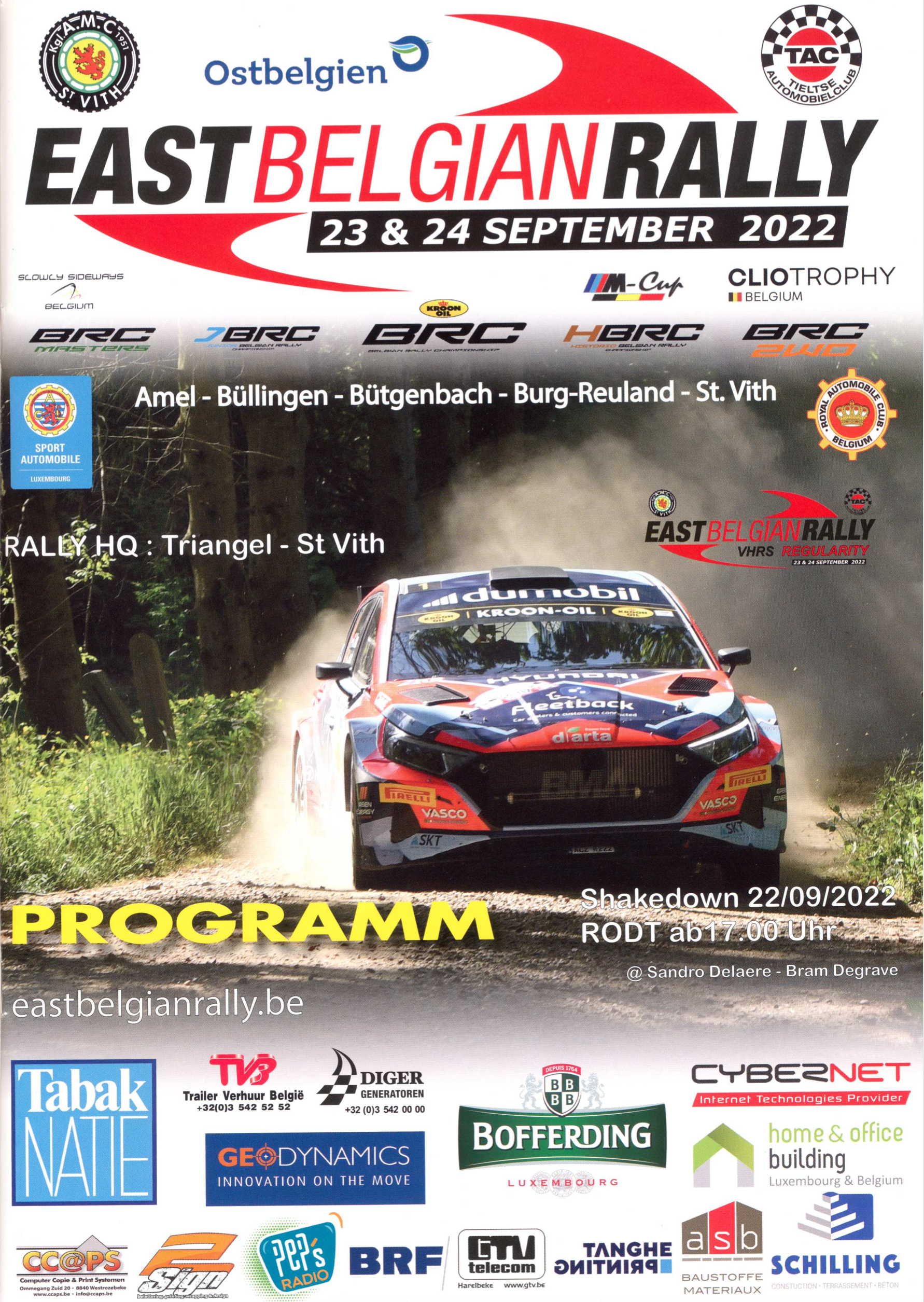 East Belgian Rally program 2022