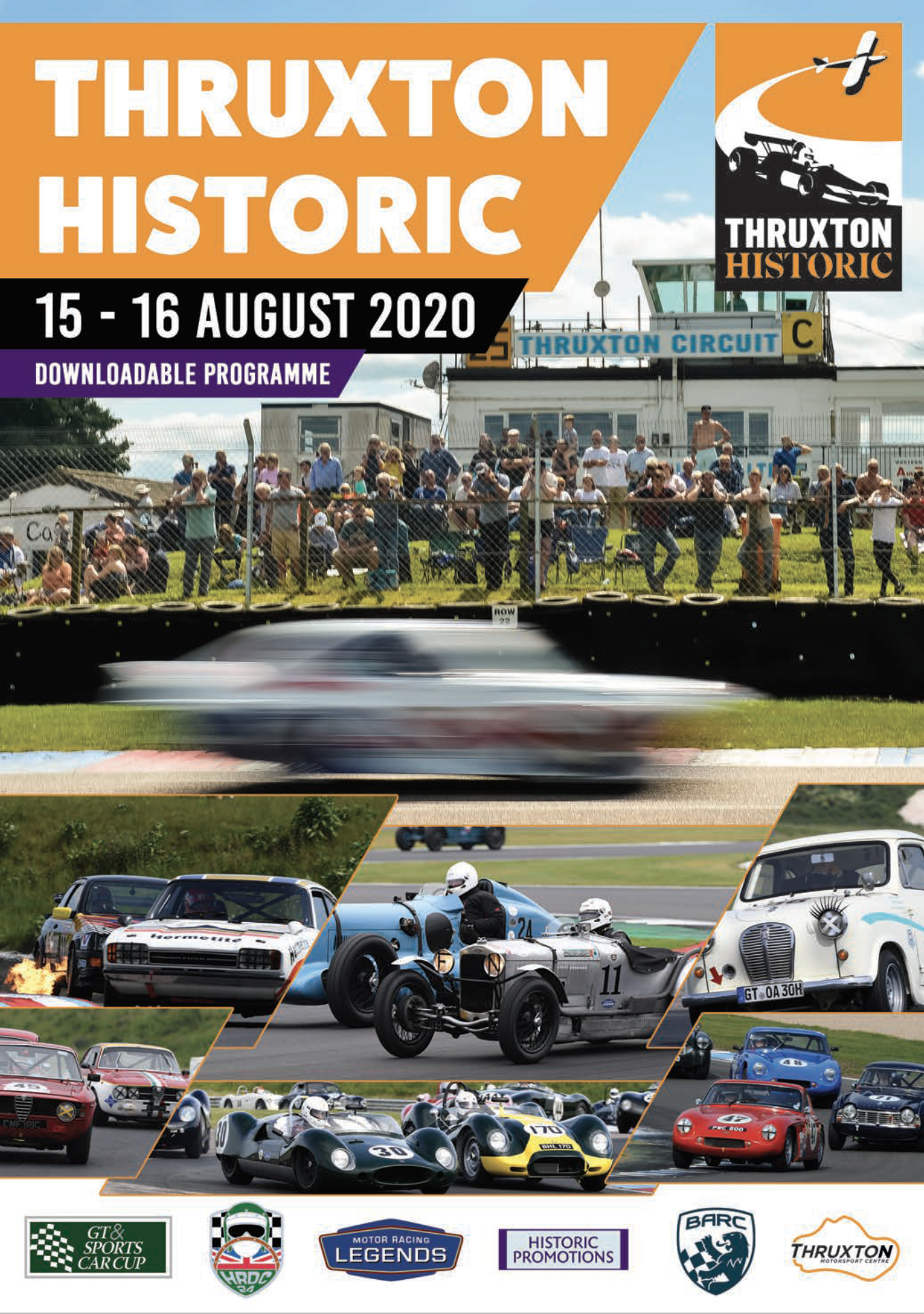 Thruxton Historic race cars programs 2020