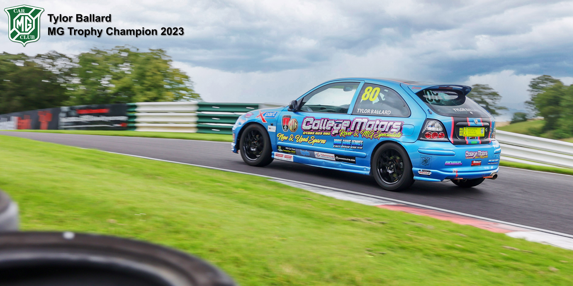 Tyler Ballard at the MG Car Club championships at Cadwell Park