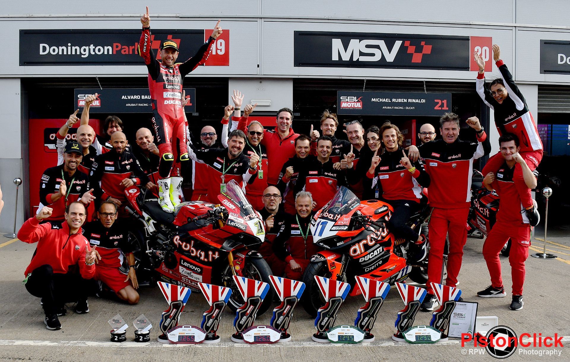 Aruba.it Racing-Ducati world superbike team at Donington Park 2023