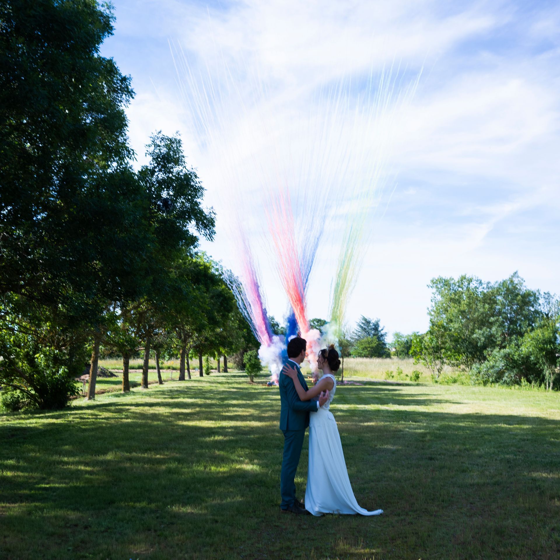 feu d'artifice de jour