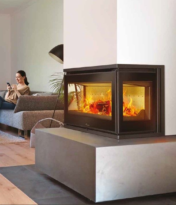 Estufa de leña moderna Ecobiometal