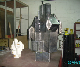 Escultura metálica artística personalizada Ecobiometal