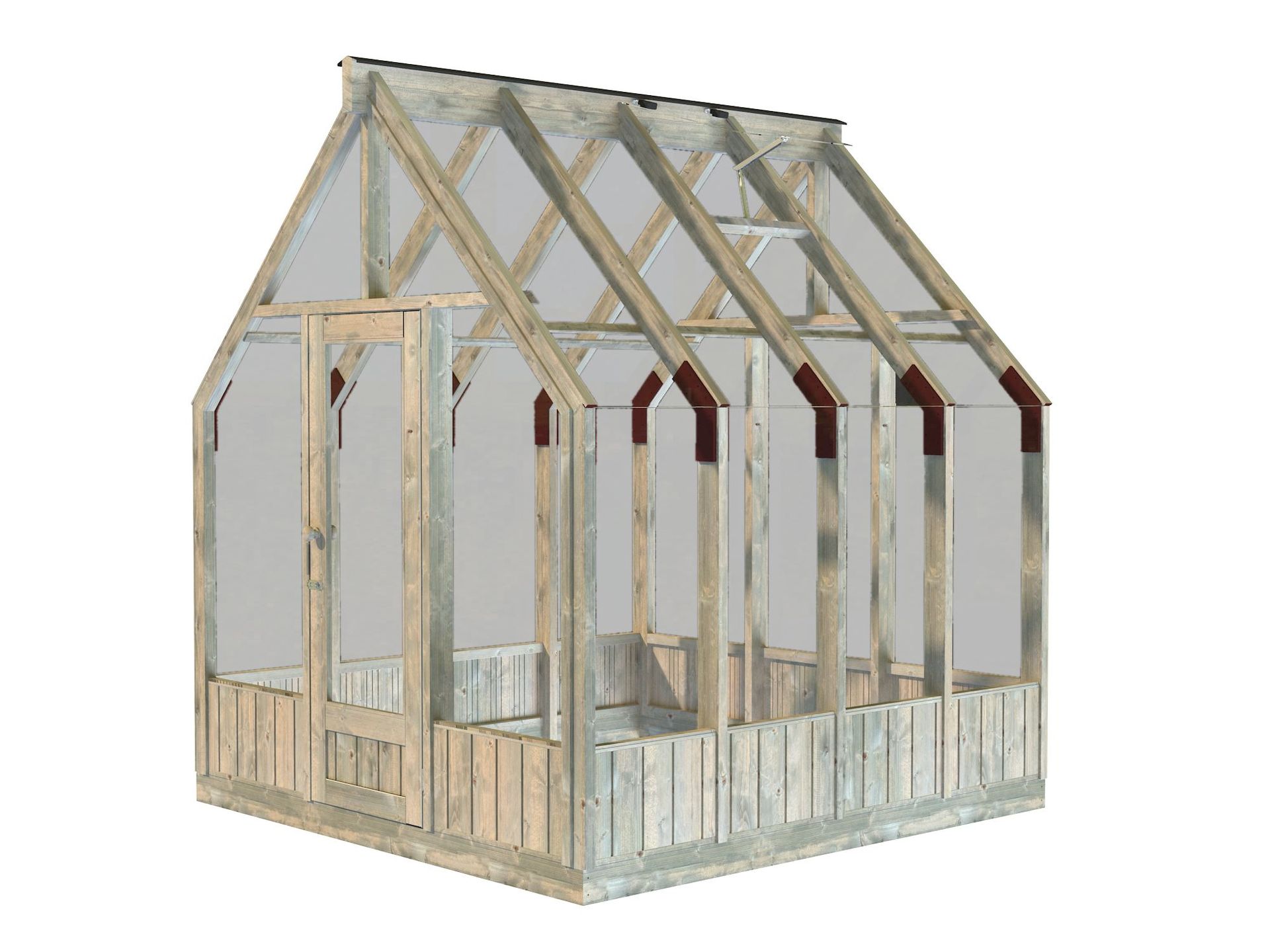 SERRE EMILIA 5.40m² 244x240x286ht cm - Structure en 44x95mm SERRE EMILIA 5.40m² 244x240x286ht cm - Structure en 44x95mm