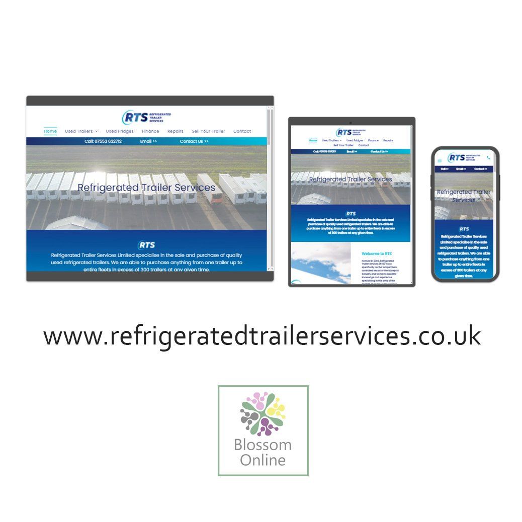 Images of the Refrigerated Trailer Services website design
