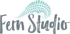 Fern Studio logo's of an illustrated fernwho created afordable branding and logos