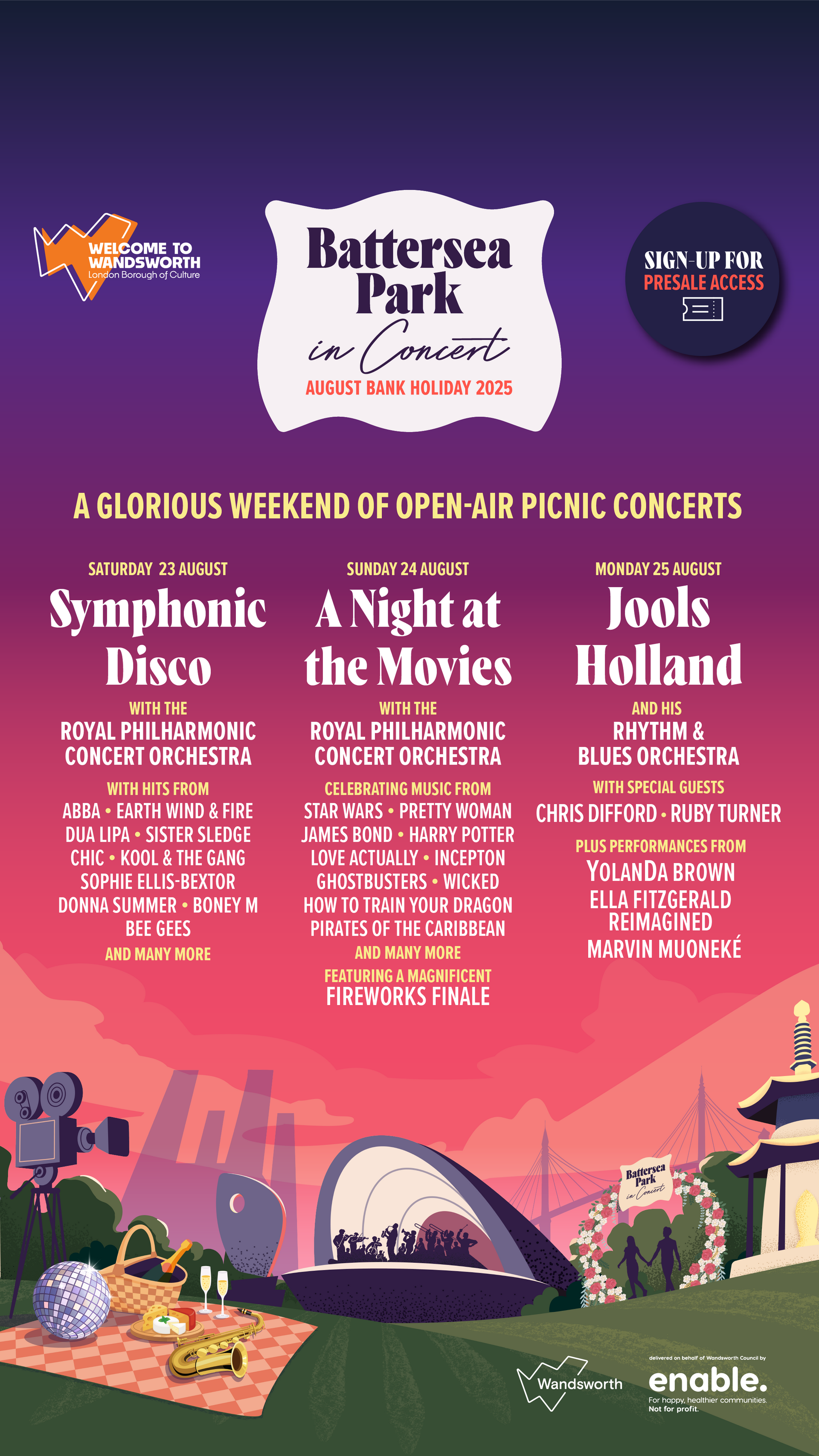 'm very excited to announce that this August Bank Holiday Weekend, Monday 25th to be precise, I'll be performing LIVE on stage at Battersea Park London from 3pm!
To be on the same bill as legends such as YolanDa Brown OBE, Jools Holland OBE and the Queen of British R&B, Ruby Turner is a blessing and an honour and I hope you'll be able to share this moment with me and enjoy a whole day of top music!
You can book your tickets now by heading to www.batterseaparkinconcert.com