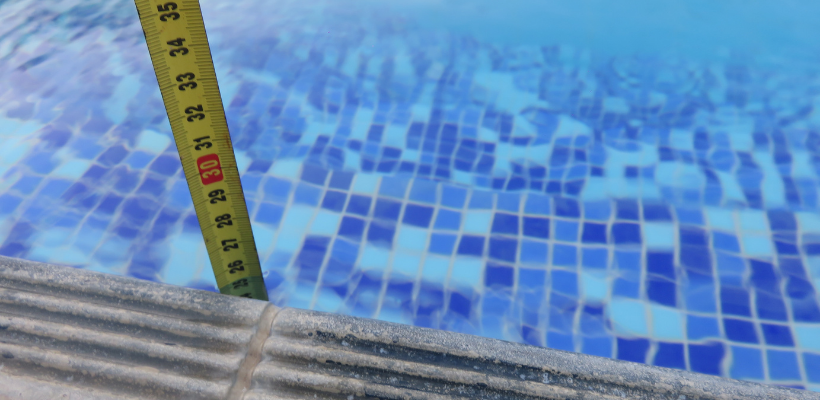 Pool water measuring level