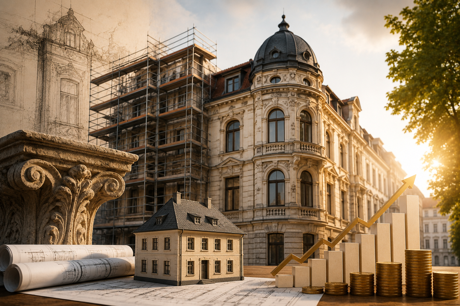 Denkmalimmobilie auf dem Quelle-Areal Nürnberg. Denkmalsanierung und Quartiersentwicklung in Potsdam