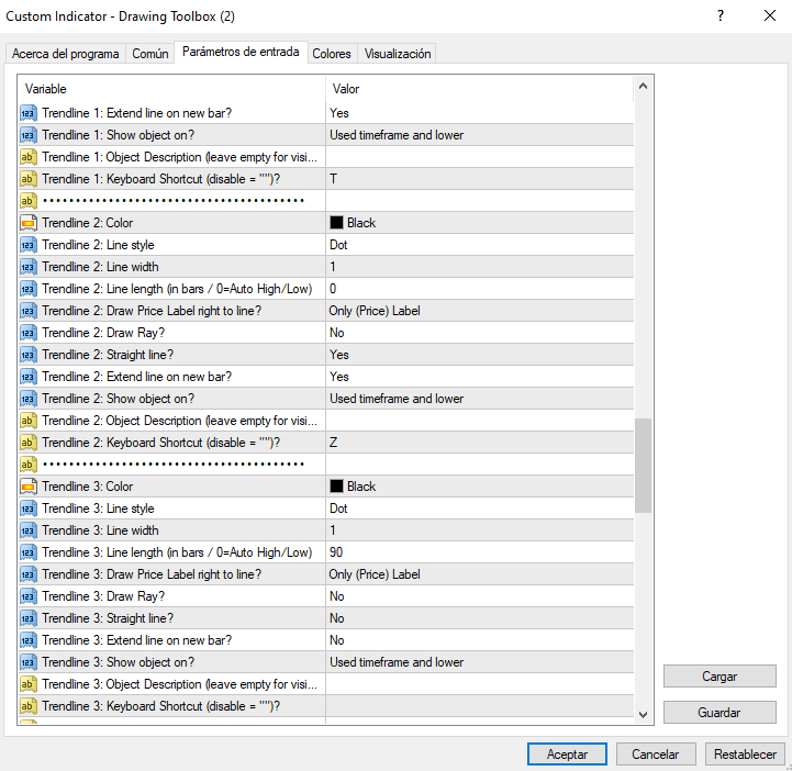 Configuración SMART MONEY Indicator MT4 Configuración SMART MONEY Indicator MT4