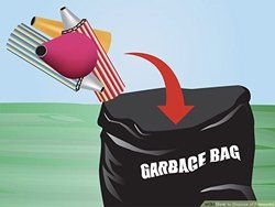 Bagging fireworks after soaking - safety tip 2