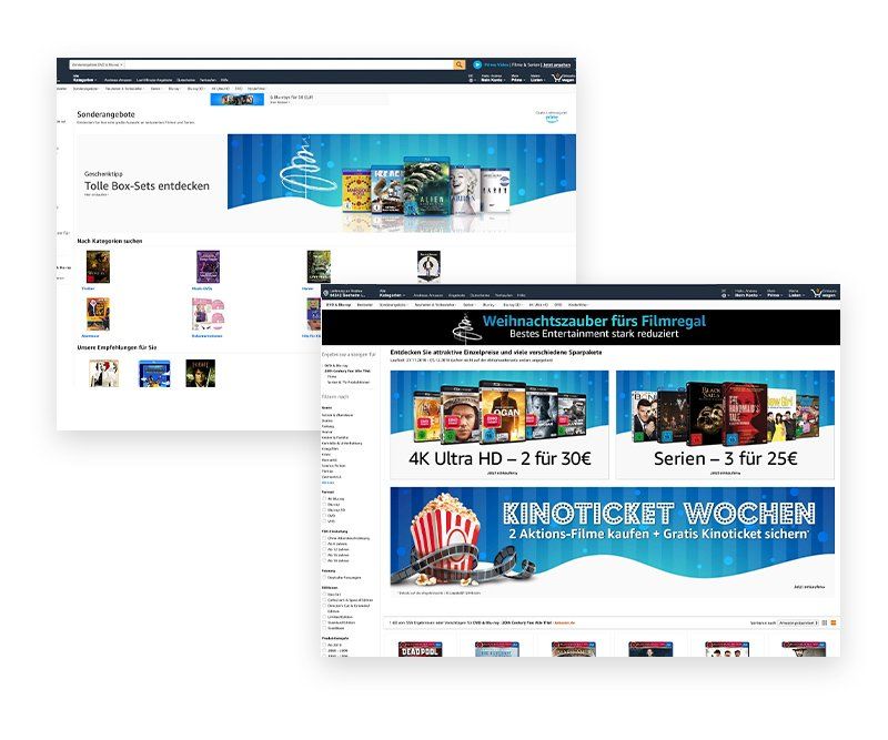 ABC creativ service, Andrea Bürgin, Webdesign, Online-Werbemittel, Online-Banner, Amazon, Fox Home Entertainment, Kinowochen, Amazon,