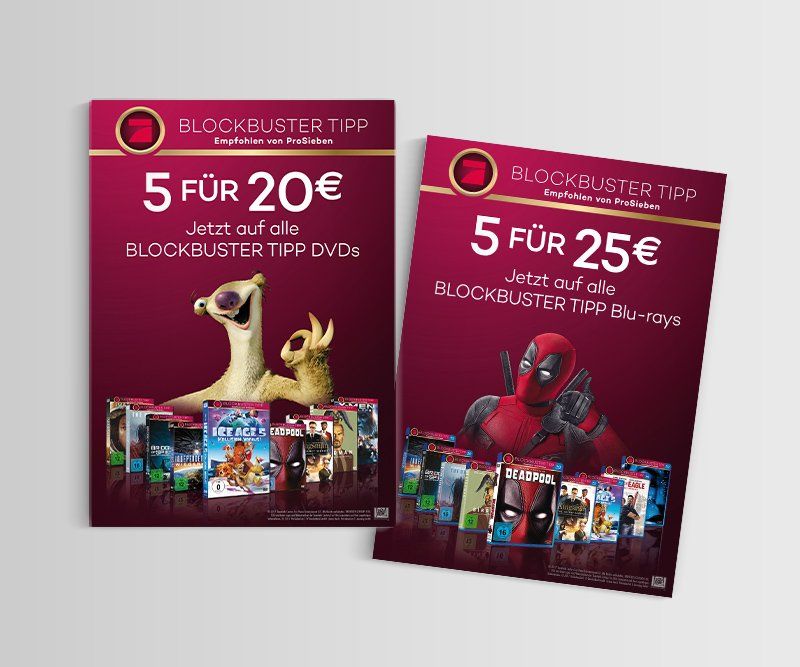 Pro7 Blockbuster Tipp, Twentieth Century Fox Home Entertainment, Poster, Plakate, Gestaltung, Design, ABC creativ service, Andrea Bürgin