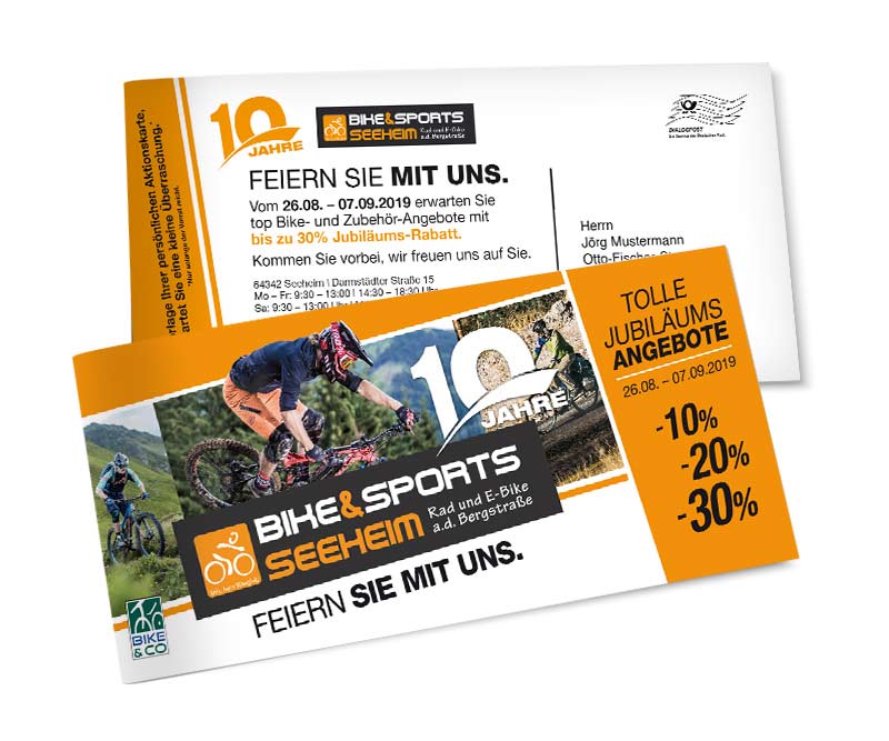 bike & sports, flyer-gestaltung, flyer-design, andrea bürgin, abc creativ service, seeheim-jugenheim,