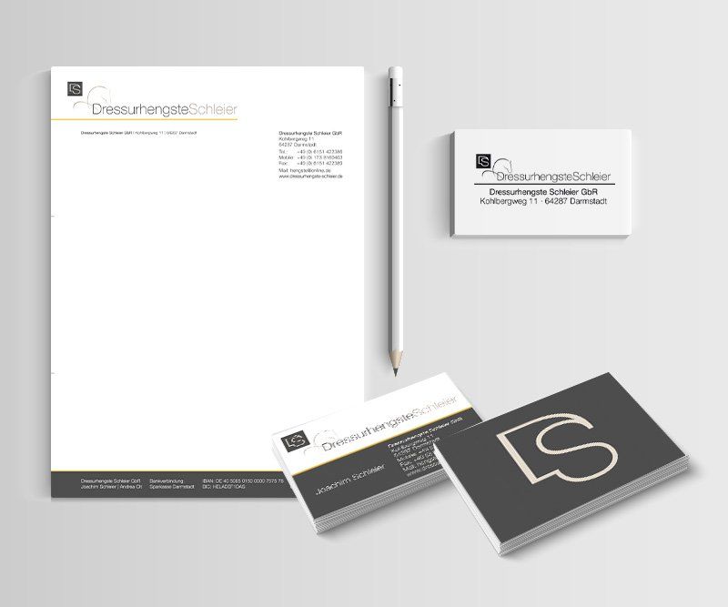 Dressurhengste Schleier, Logo-Design, Corporate Design, Visitenkarten, Briefpapier, ABC creativ service
