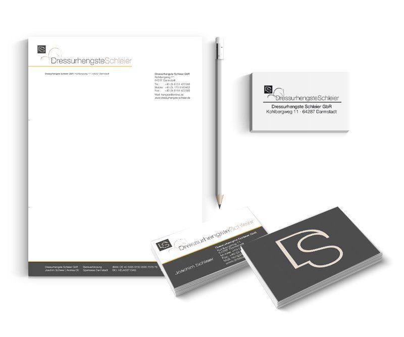 Dressurhengste Schleier, Logo-Design, Corporate Design, Visitenkarten, Briefpapier, ABC creativ service, Andrea Bürgin