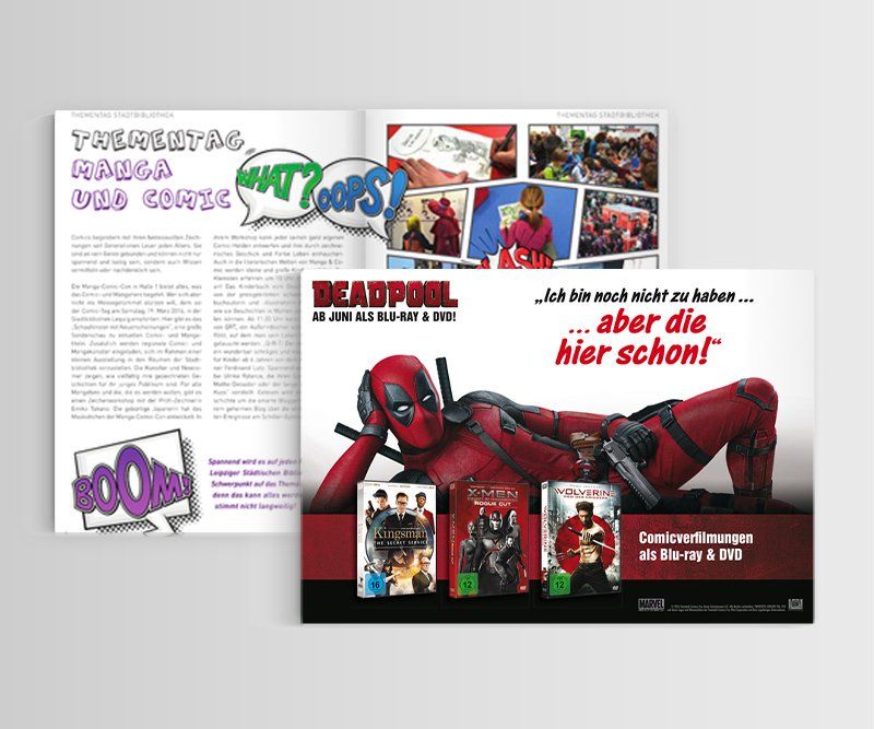 Deadpool, Twentieth Century Fox Home Entertainment, Anzeigen-Design, ABC creativ service, Andrea Bürgin